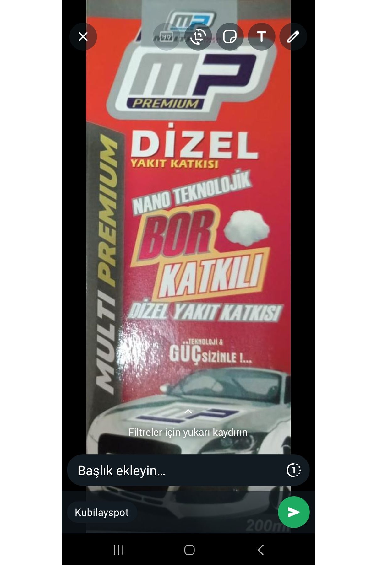 Universal Bor Katkılı Nano Teknoloji Dizel Yakıt Katkısı