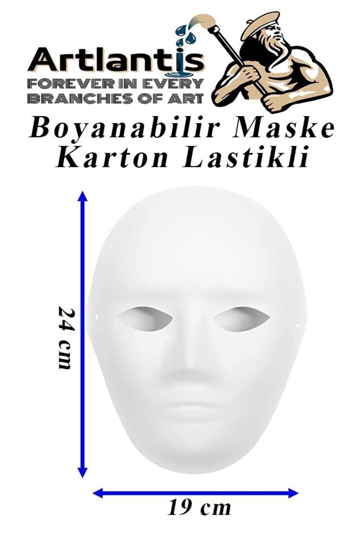 Artlantis-Mask Painting 19x24 Cm 5 Pieces Paintable Mask Cardboard Elastic Human Face Surat School Classroom Activity 3