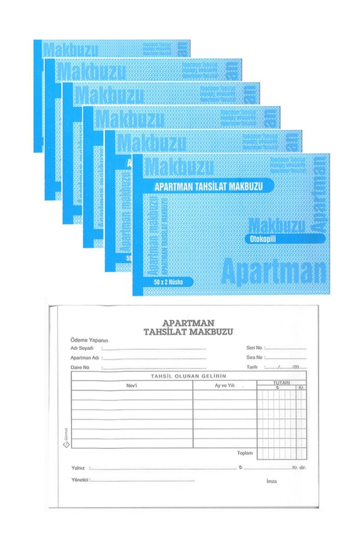 Artlantis Apartman Tahsilat Makbuzu Otokopili 2/50 6 Adet Apartman Aidat Makbuzu 14x19 Cm