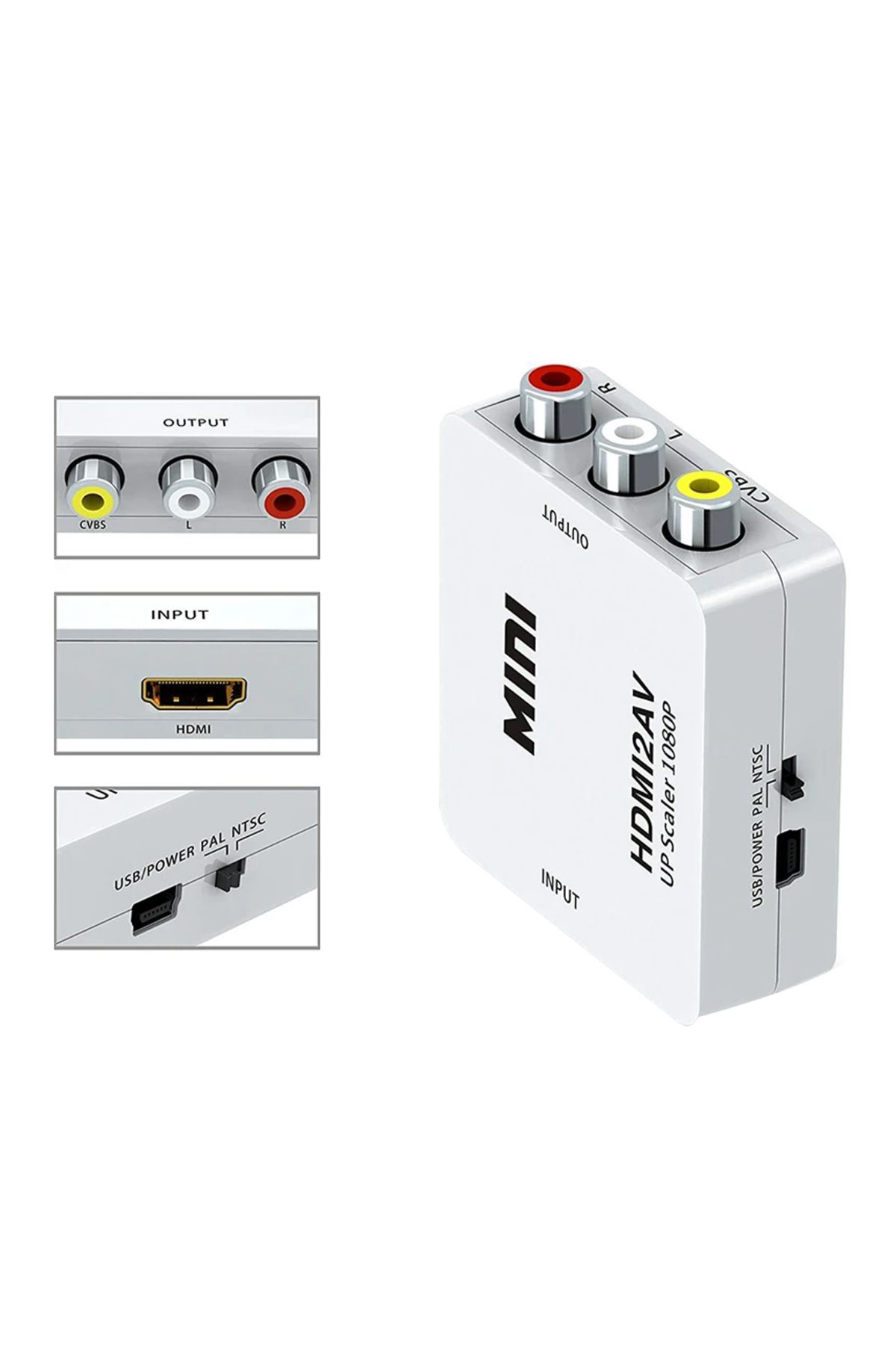 FULLY G-537O HDMI TO RCA MİNİ MODEL 1920X1080 PLASTİK KASA ÇEVİRİCİ KONVERTÖR