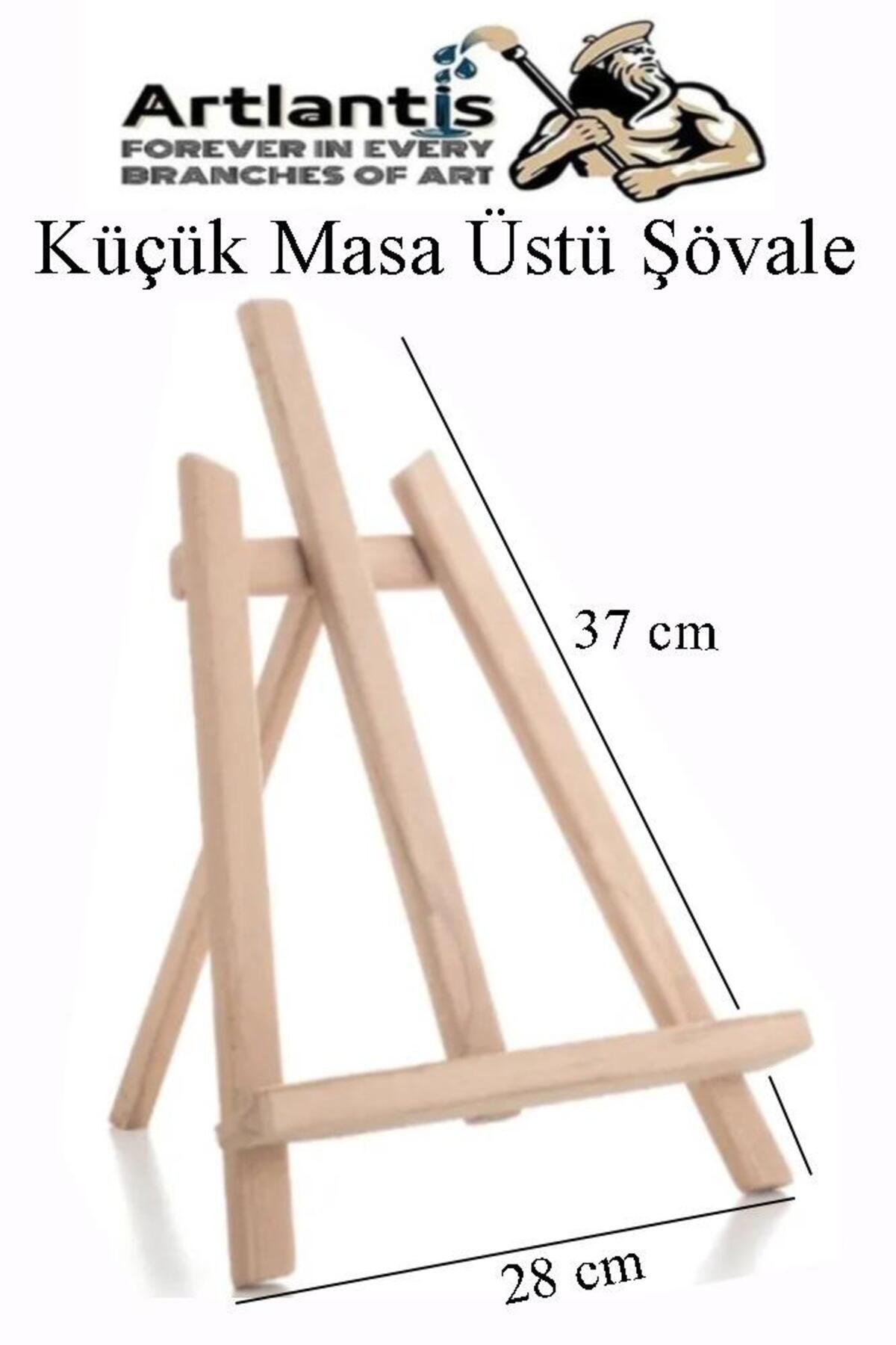 Artlantis Masa Üstü Şövale 1 Adet Küçük Şövalye 28x37 cm Çam Ağacından İmal Edilmiştir Sanatsal Tuval Sergi