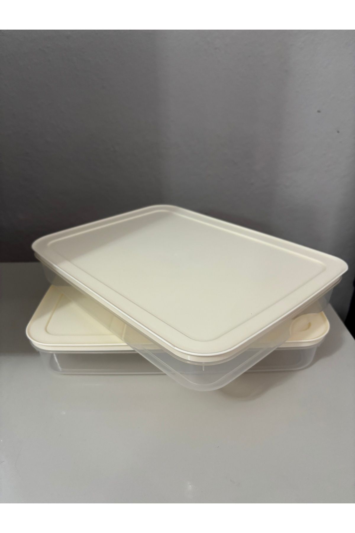 SEVEN7-Cream Color Storage Container - 32X24X4Cm 2
