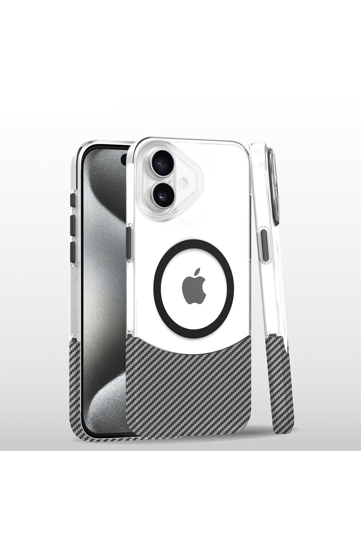liphone 16 est transparente avec un cadre de caméra en emballage