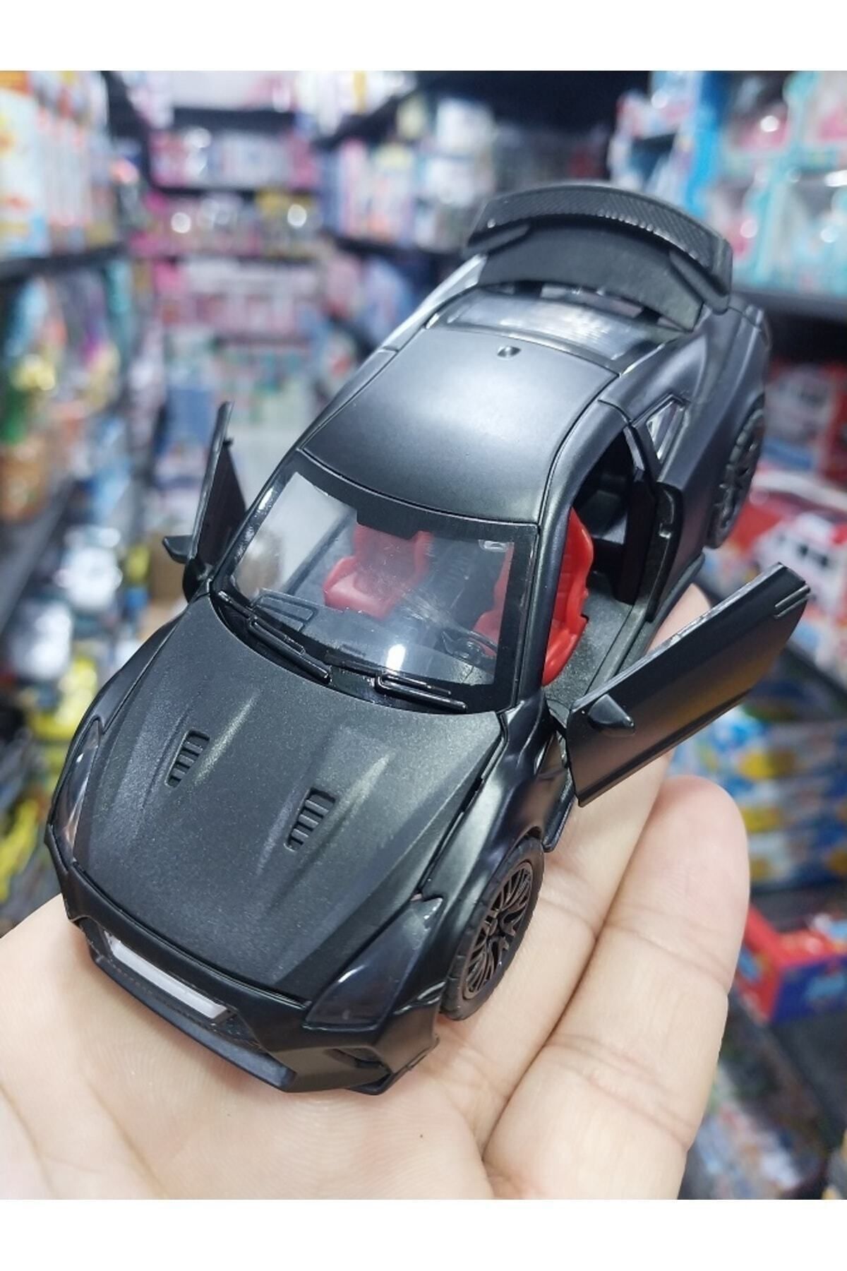 OYUNCAKSAHİLİ Nissan Gtr Sport Metal Yarış Gt-r Model Araba 12cm Kapılar Bagaj Camı Açılır Çekbırak