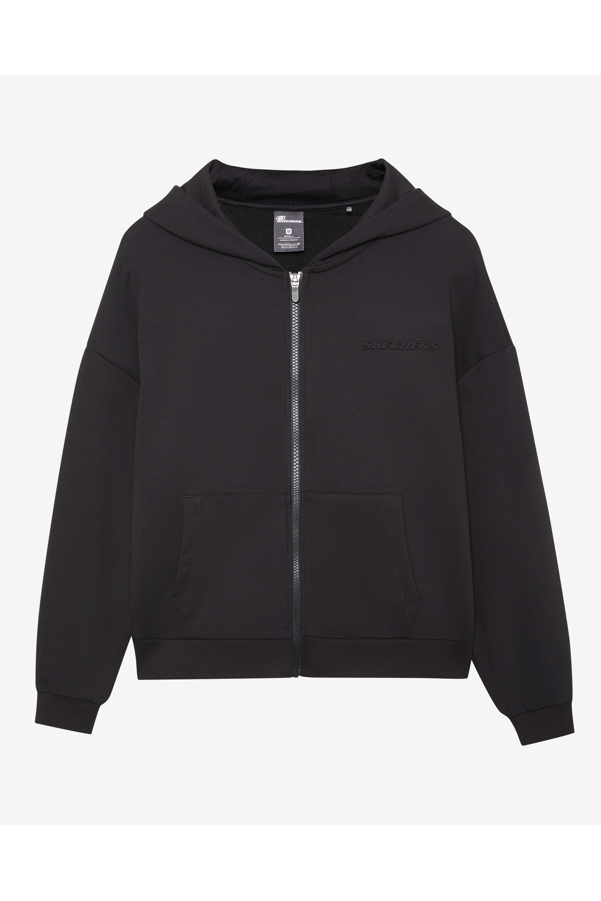 SKECHERS W Essential Full Zip Sweatshirt Kadın Siyah Sweatshirt S242117-001 görsel 4