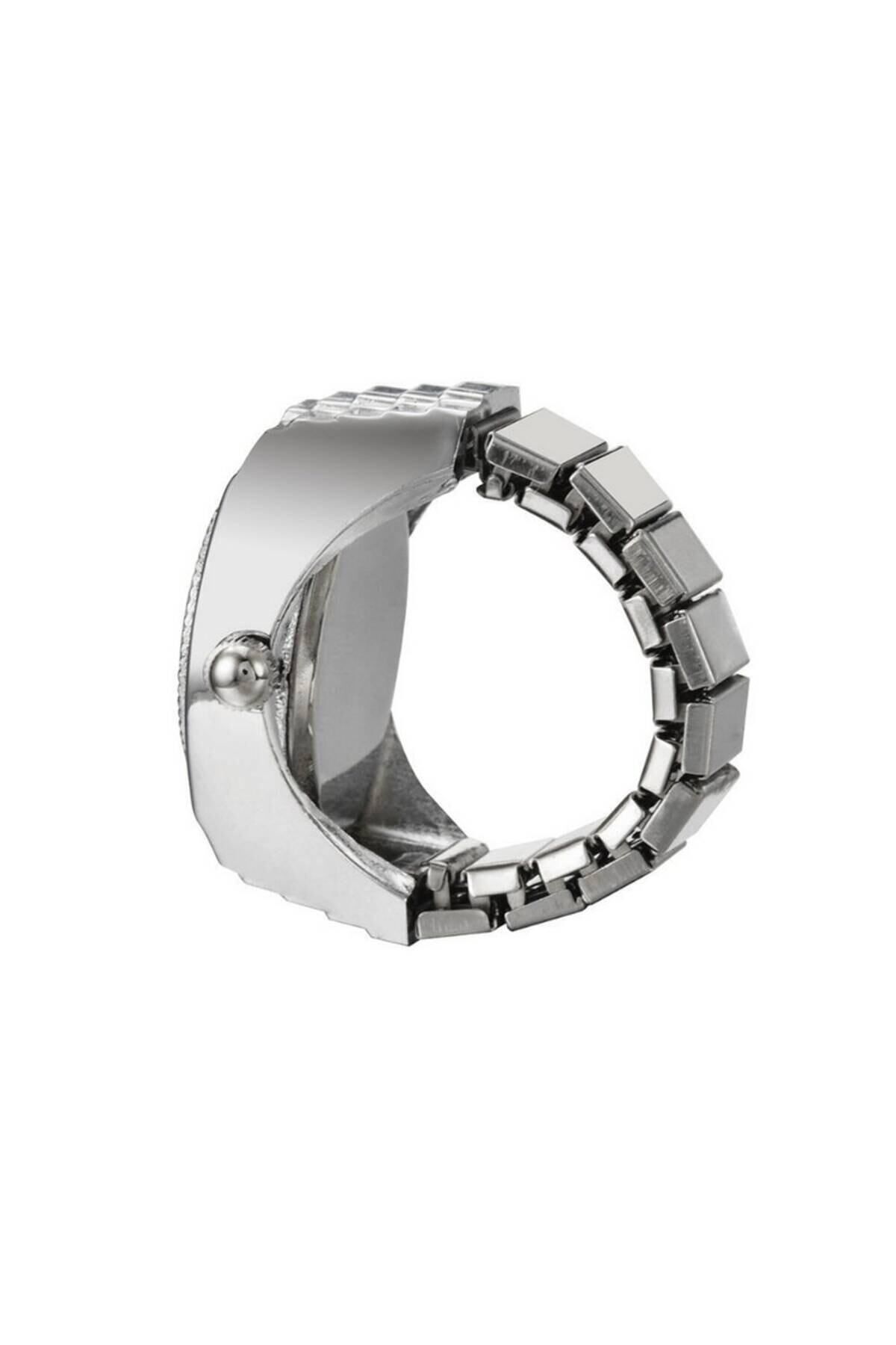 Bozhi-Steel Mini Watch Ring, Ring Watch, Finger Watch Ring, Pink Round Ring Watch 3