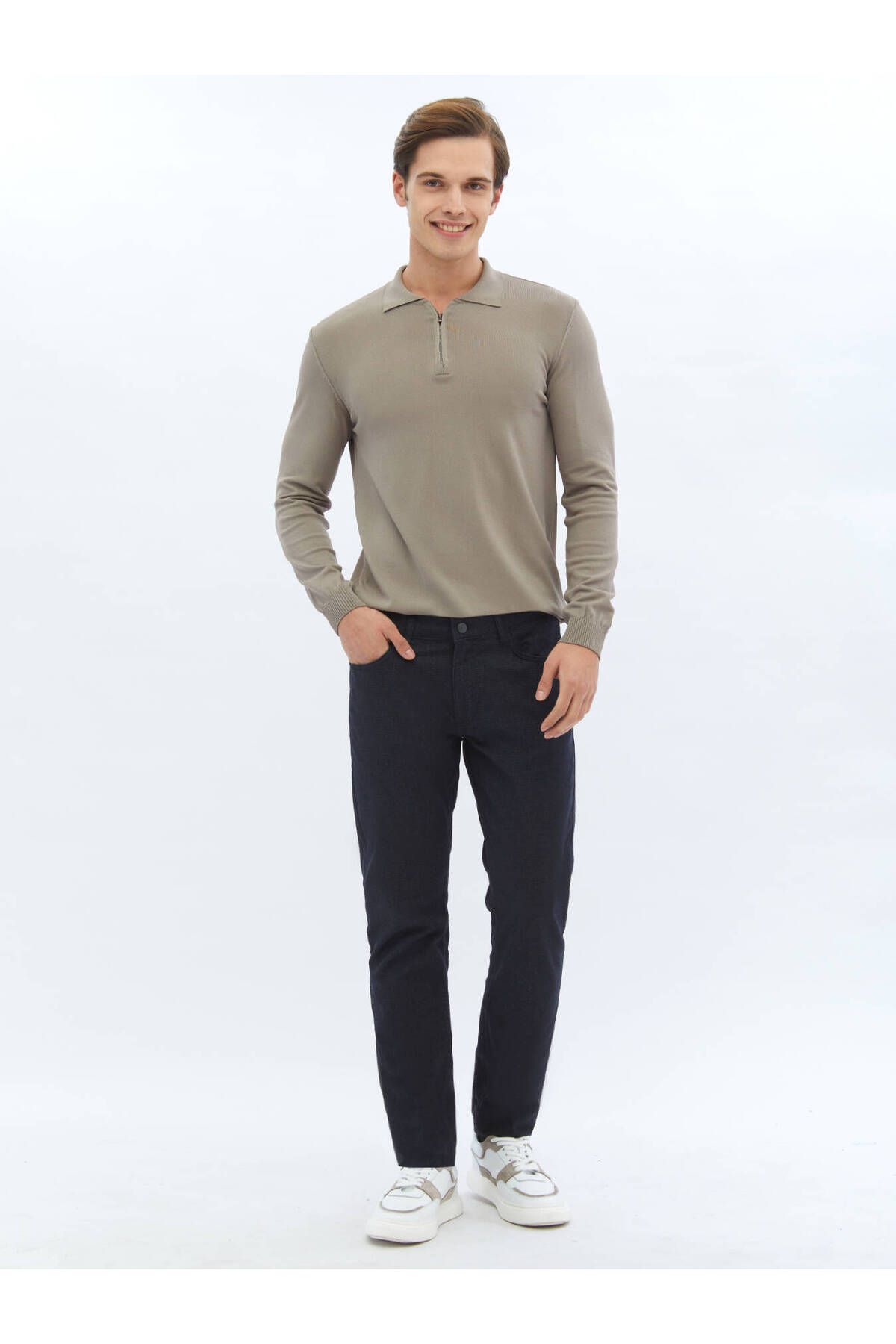 Kip-Light Mink Polo Neck Plain Knit Knitwear 2