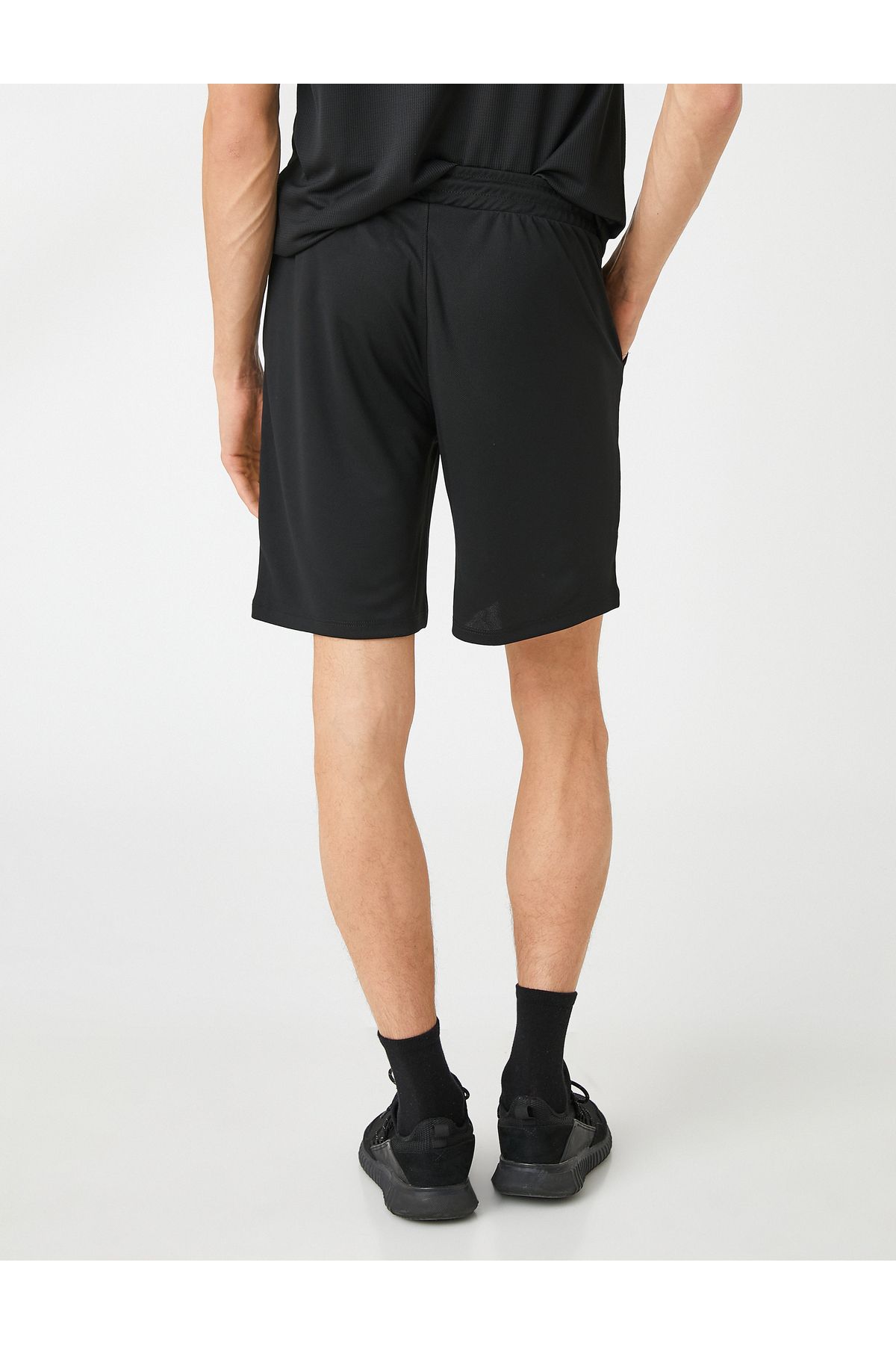 Koton-Bedruckte Sportshorts, Spitzen-Taillentasche, detaillierter, atmungsaktiver Stoff 4