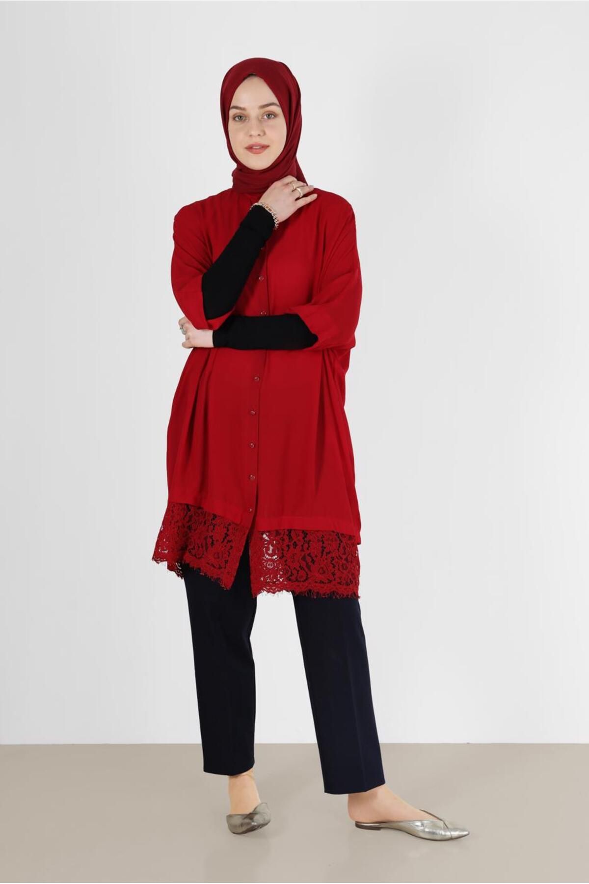 تونیک دامن با جزئیات گیپور 4122 Alvina