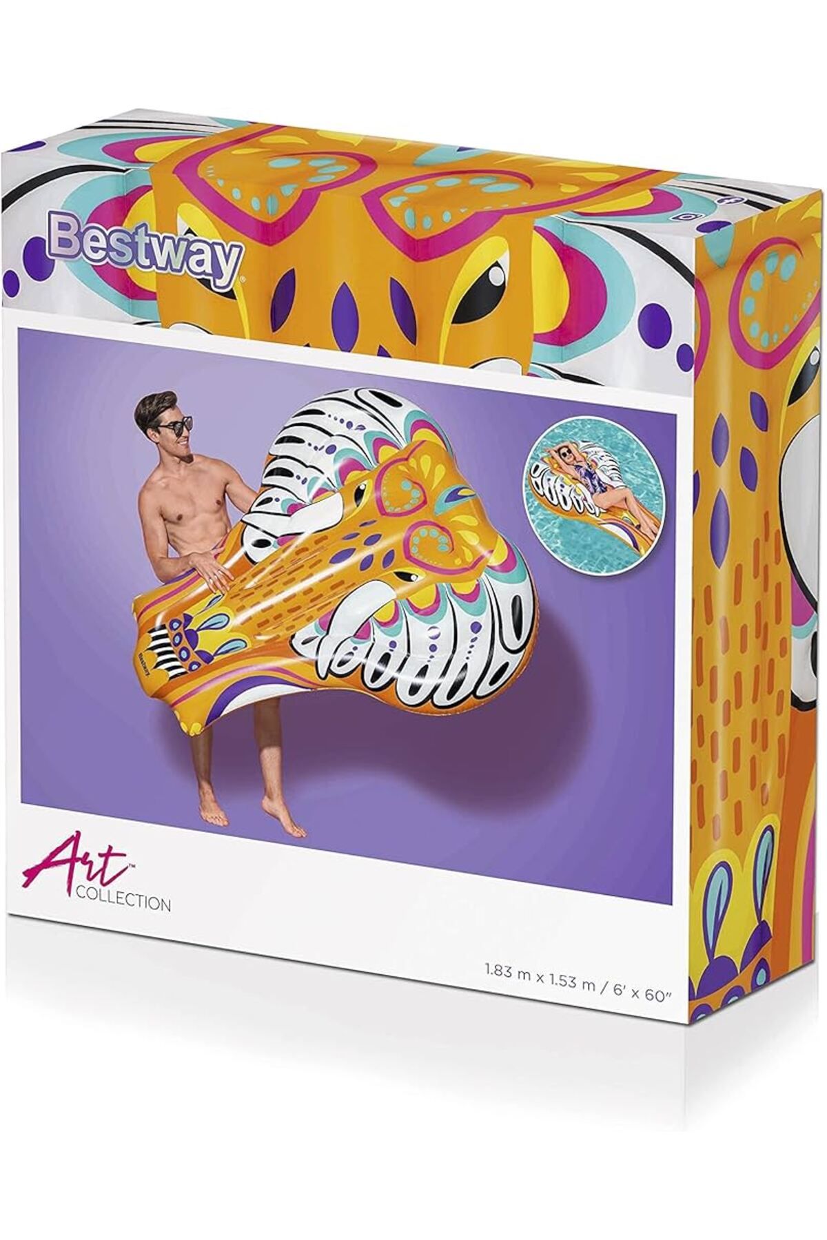 BESTWAY flirty Fiesta fil adasi deniz -havuz adasi 1.83 m×1.53 m