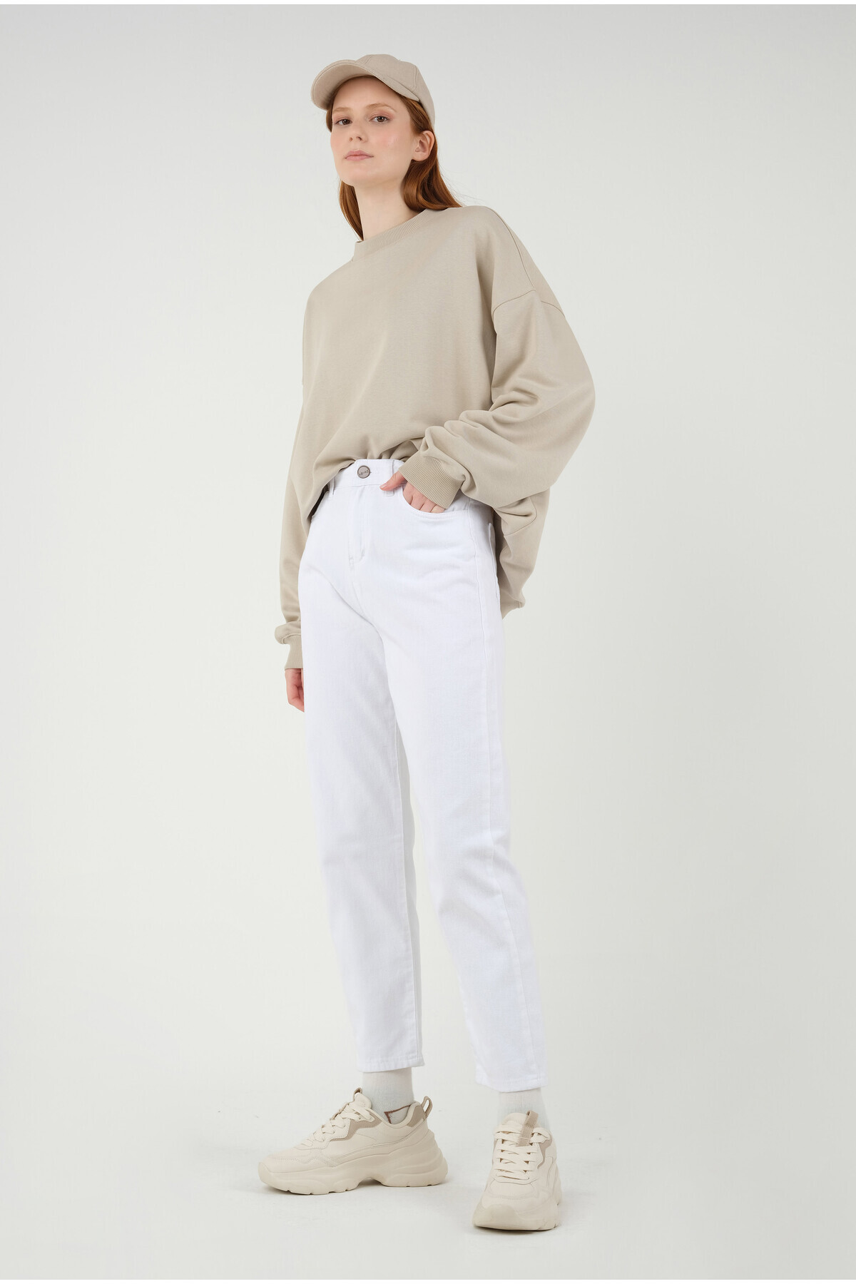 HEQA-Mom Comfort Jean White 6
