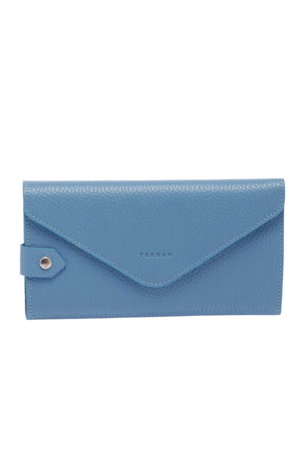 Tergan-Blue Leather Women's Wallet. - S1Cb 00005811 -C43 2