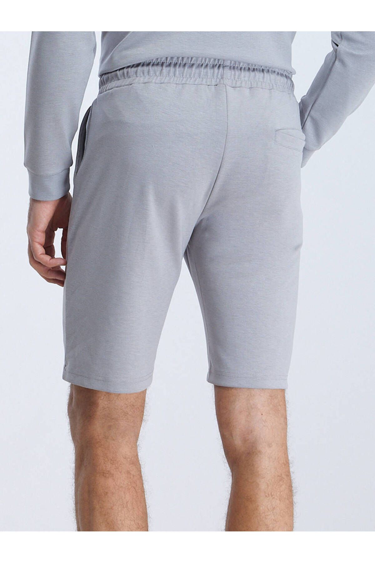 Kip-Gray Plain Knitted Jogging Fit Sports Bermuda 4