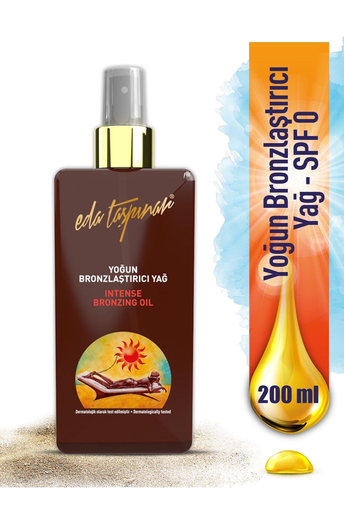 Eda Taşpınar Yoğun Bronzlaştırıcı Yağ 200ml Sprey Kapak