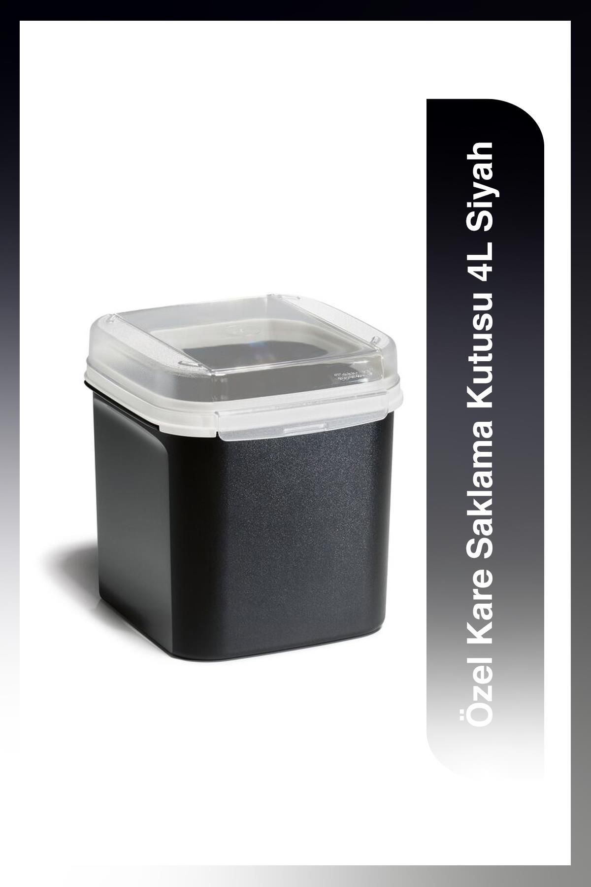 Tupperware-4 Lt Black Special Square Food Storage Container 1