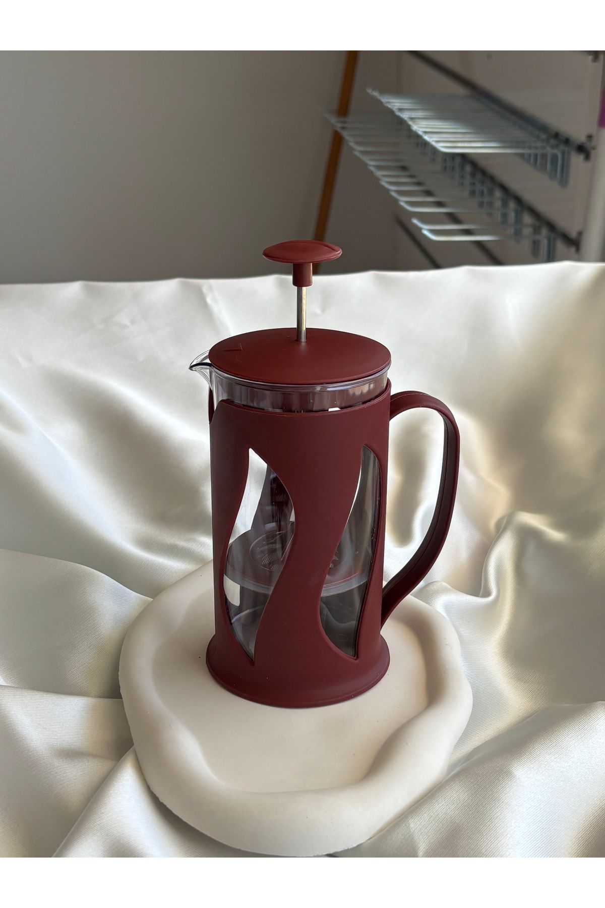 Melek Aksesuar Filtre kahve Yeşil Çay French Press 500ml