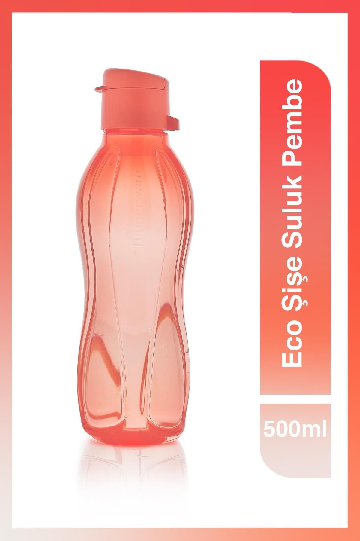 Tupperware Eco 500 ml - Pembe Kolay Açılır Kapaklı Suluk Matara Çevre Dostu Tasarım Su Şişesi