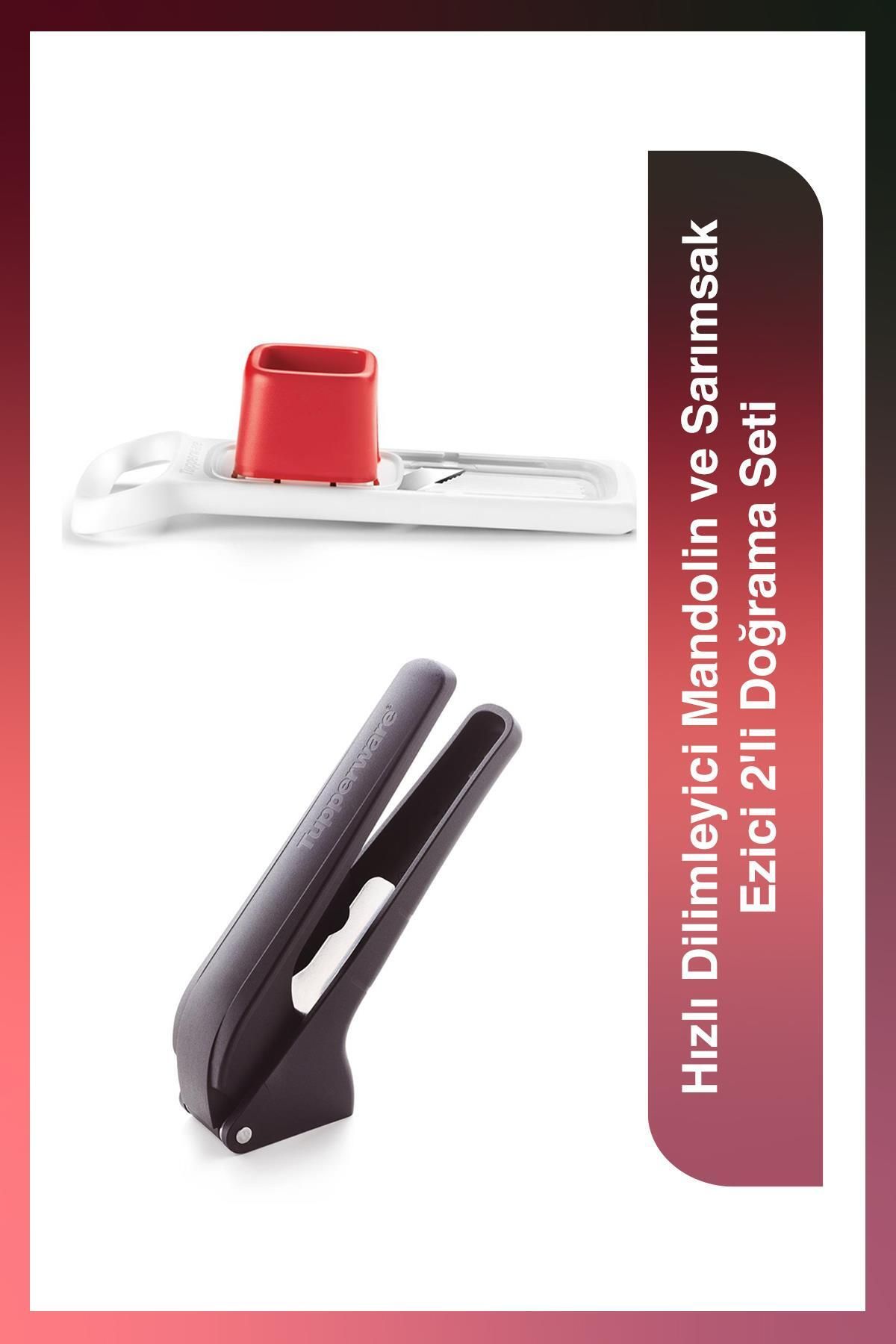 Tupperware-Fast Slicer Mandolin and Garlic Crusher 2-Piece Chopping Set 1