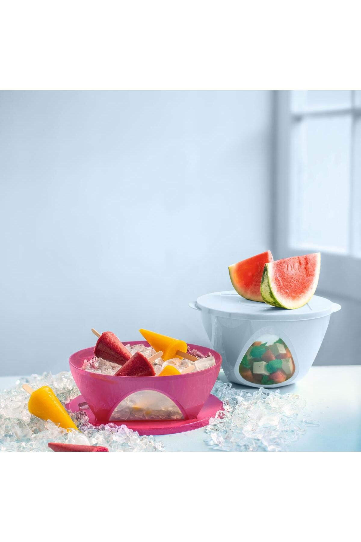 Tupperware-حاوية خدمة العاطفة الوردية سعة 2.5 لتر 2