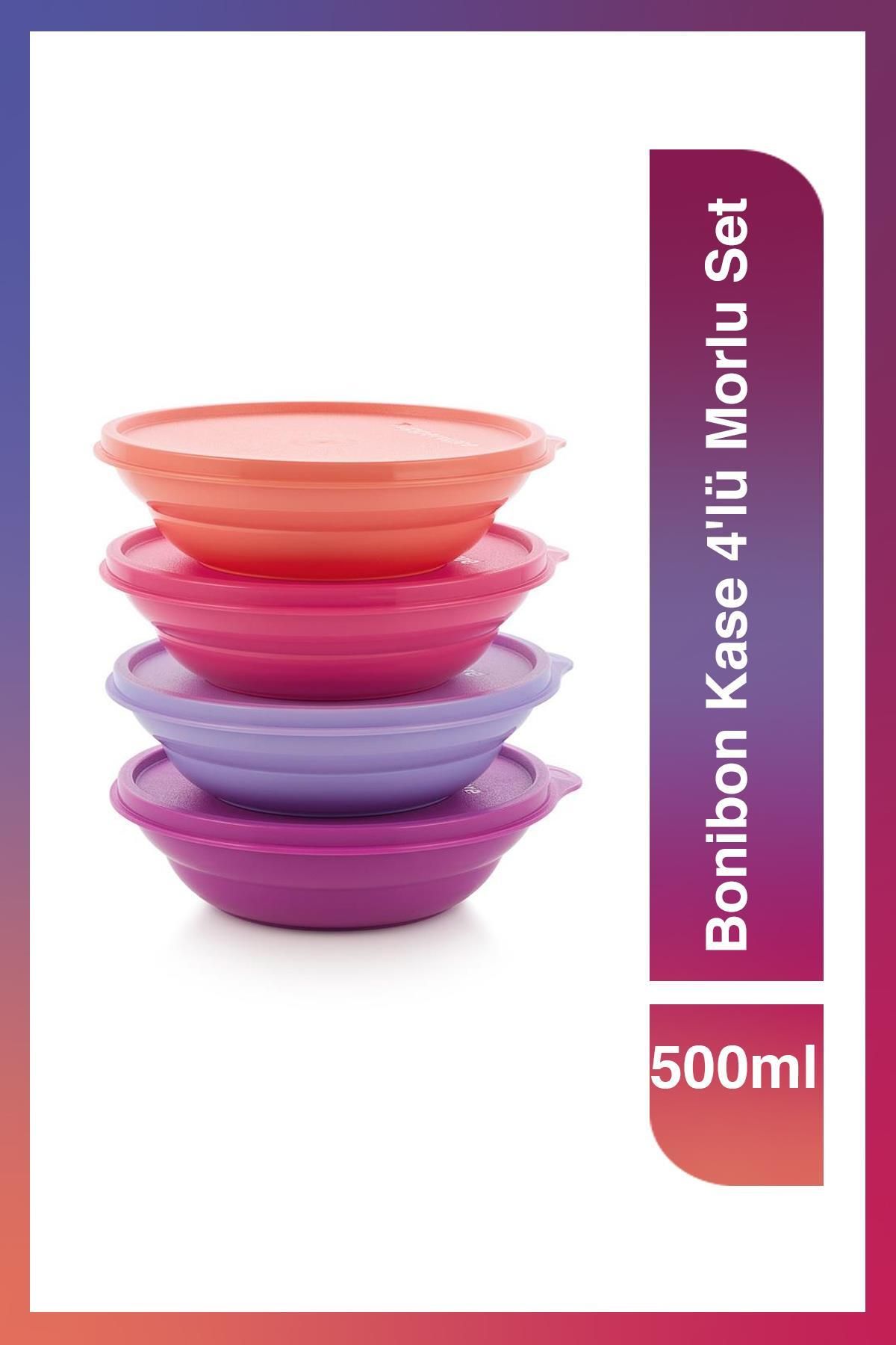 Tupperware-Bonibon Bowl Refrigerator Storage Container Purple Set of 4 500 ml 1
