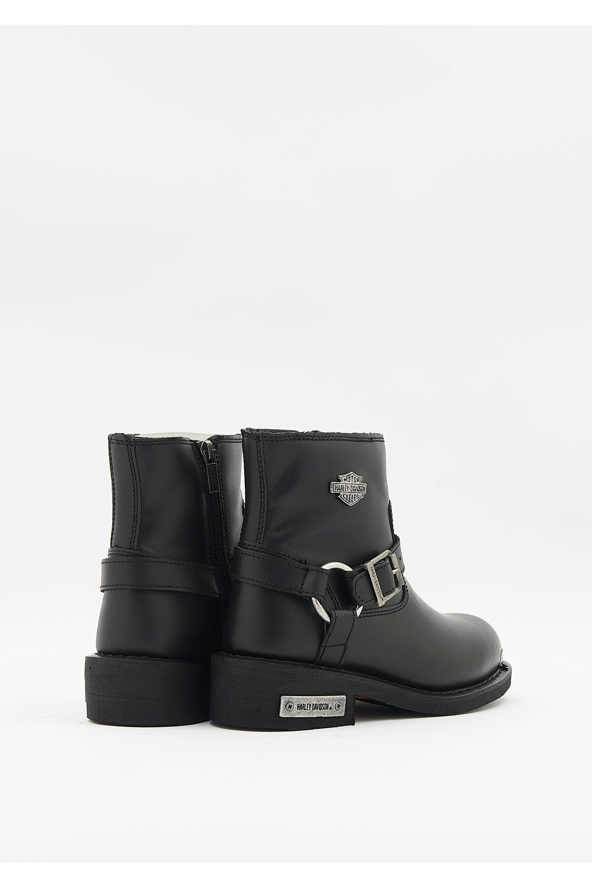 Harley Davidson Deri Siyah Kadın Bot 025Z100641 görsel 4