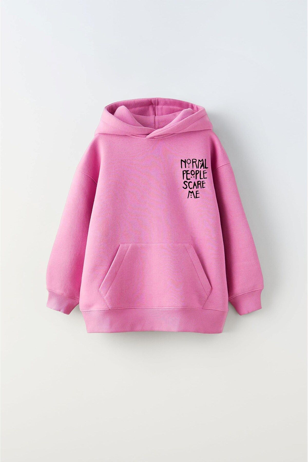 Gia-Art-Unisex Hoodie - Pink Revrecilik Sweatshirt with Fleece Inside, Hood and Print 2