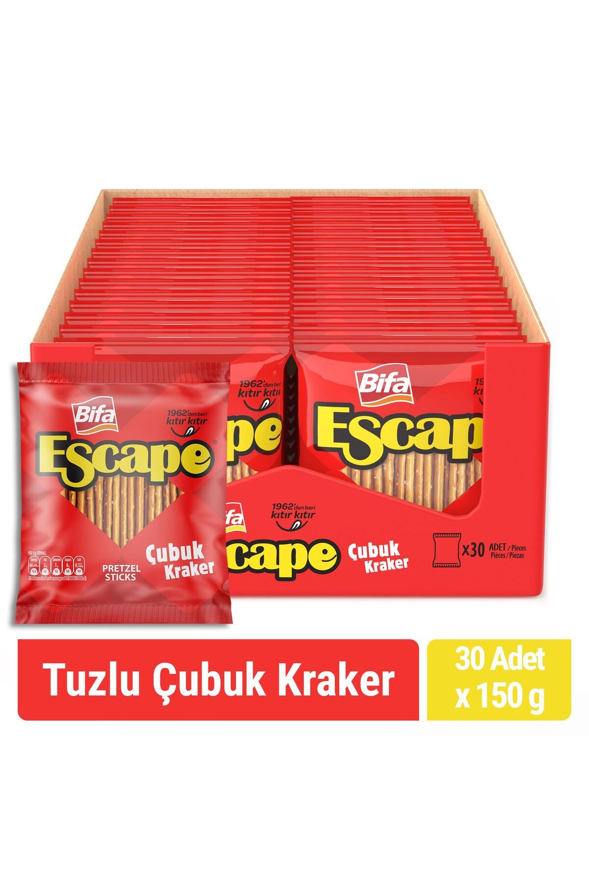 Bifa Escape Escape Tuzlu Çubuk Kraker 150 gr X 30 Adet