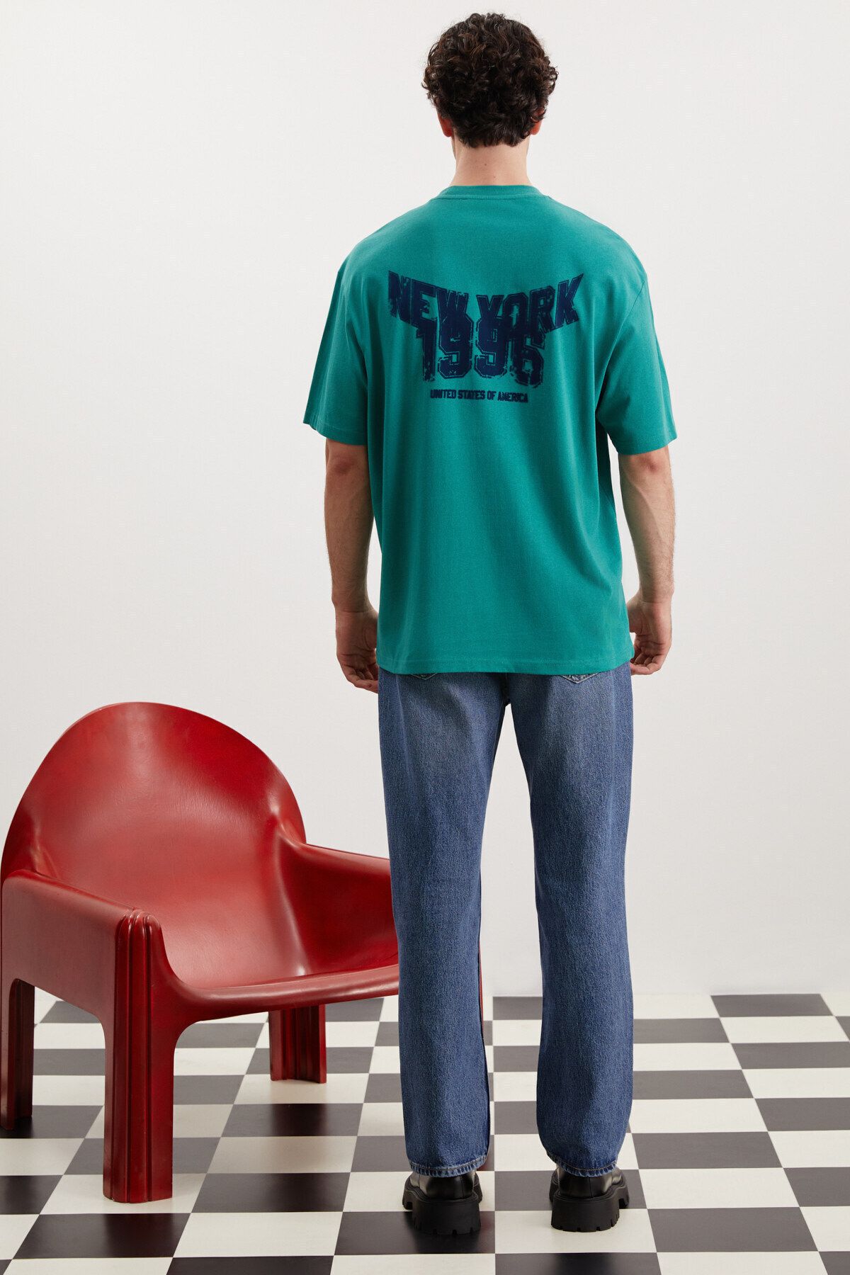 GRIMELANGE-Melvin Relaxed Green T-shirt 6