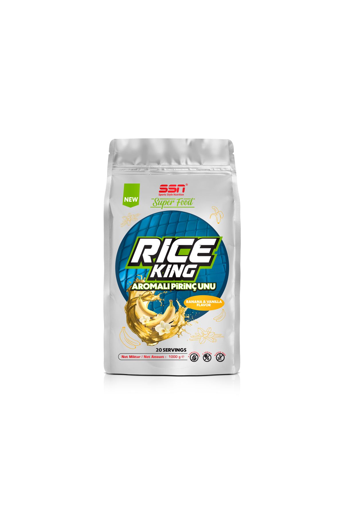 SSN Sports Style Nutrition Superfood Rice King 1000 gr Aromalı Pirinç Unu ( Muz Ve Vanilya )