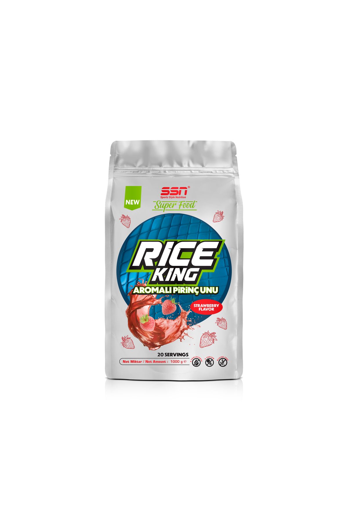 SSN Sports Style Nutrition Superfood Rice King 1000 gr Aromalı Pirinç Unu ( Çilek )