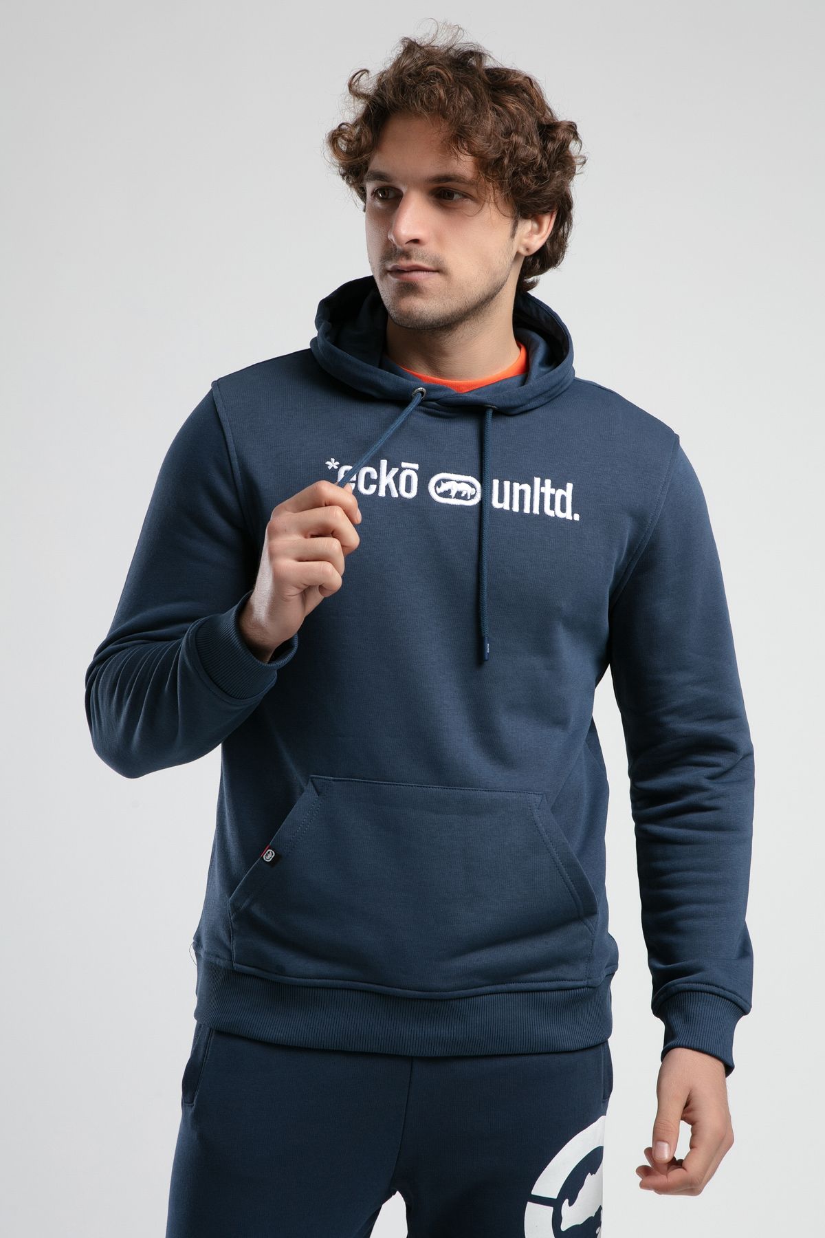 ECKO UNLTD-Yorker Navy Blue Sweatshirt Embroidered Loose Fit Men's Sweatshirt 3