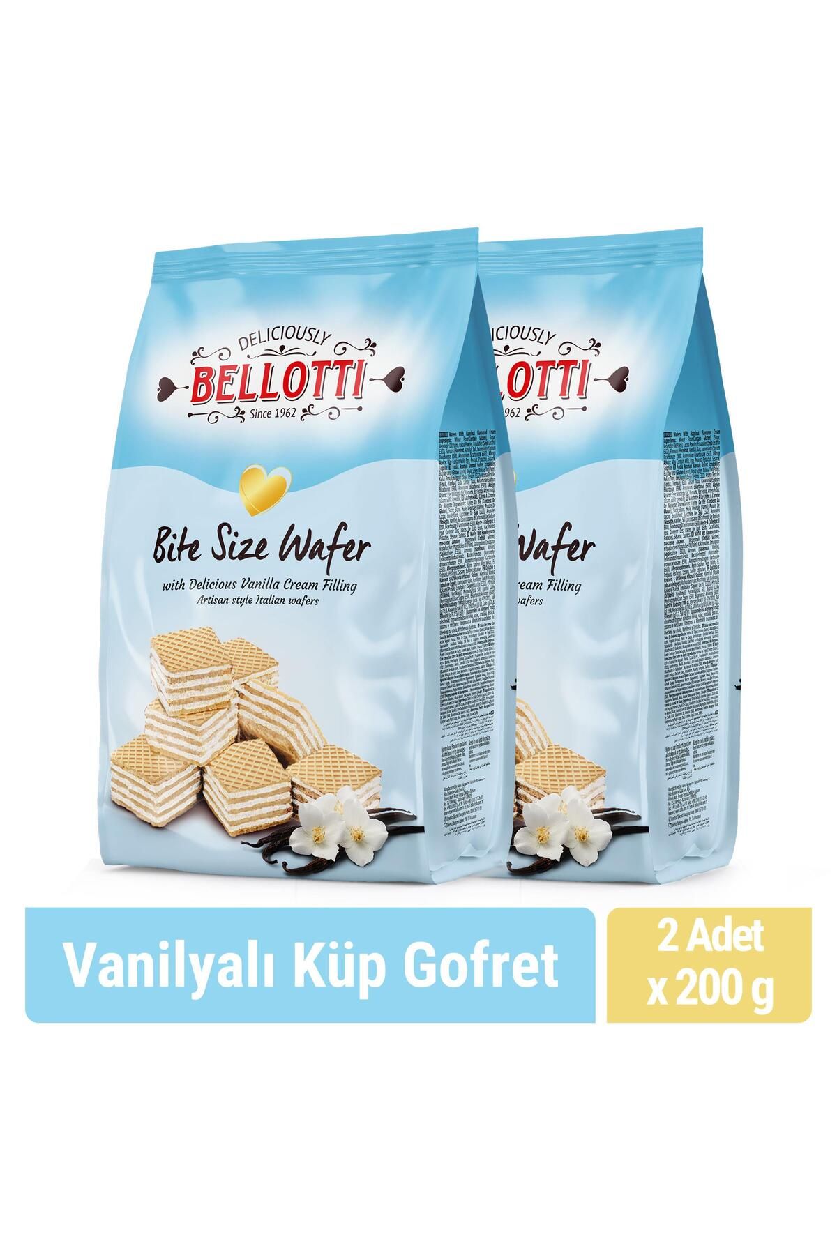 BELLOTTI Küp Gofret Vanilyalı 200 gr X 2 Adet