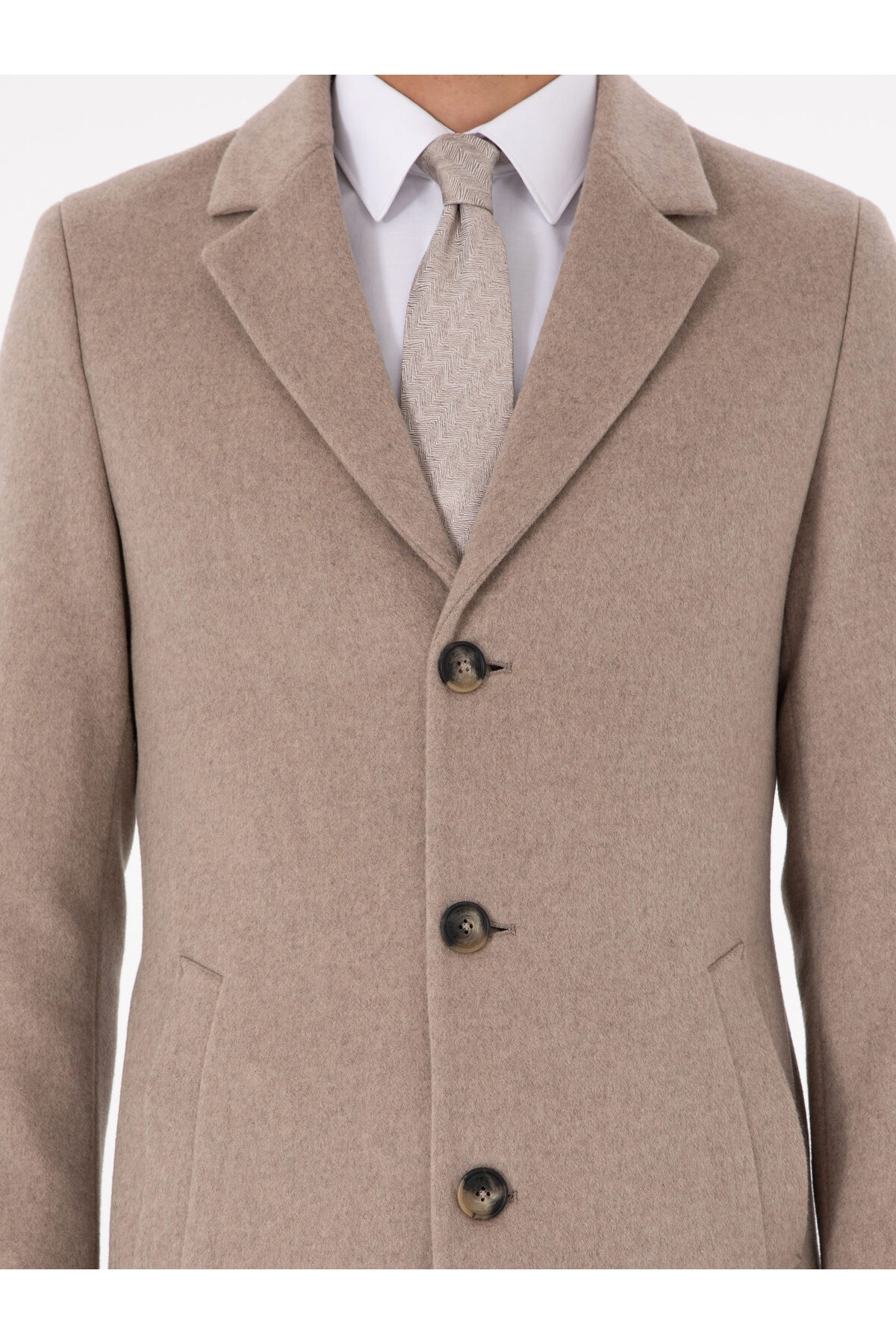 Cacharel  Vizon Yün Karışımlı Ex. Slim Fit Palto 50293650-VR052 - Görsel 8