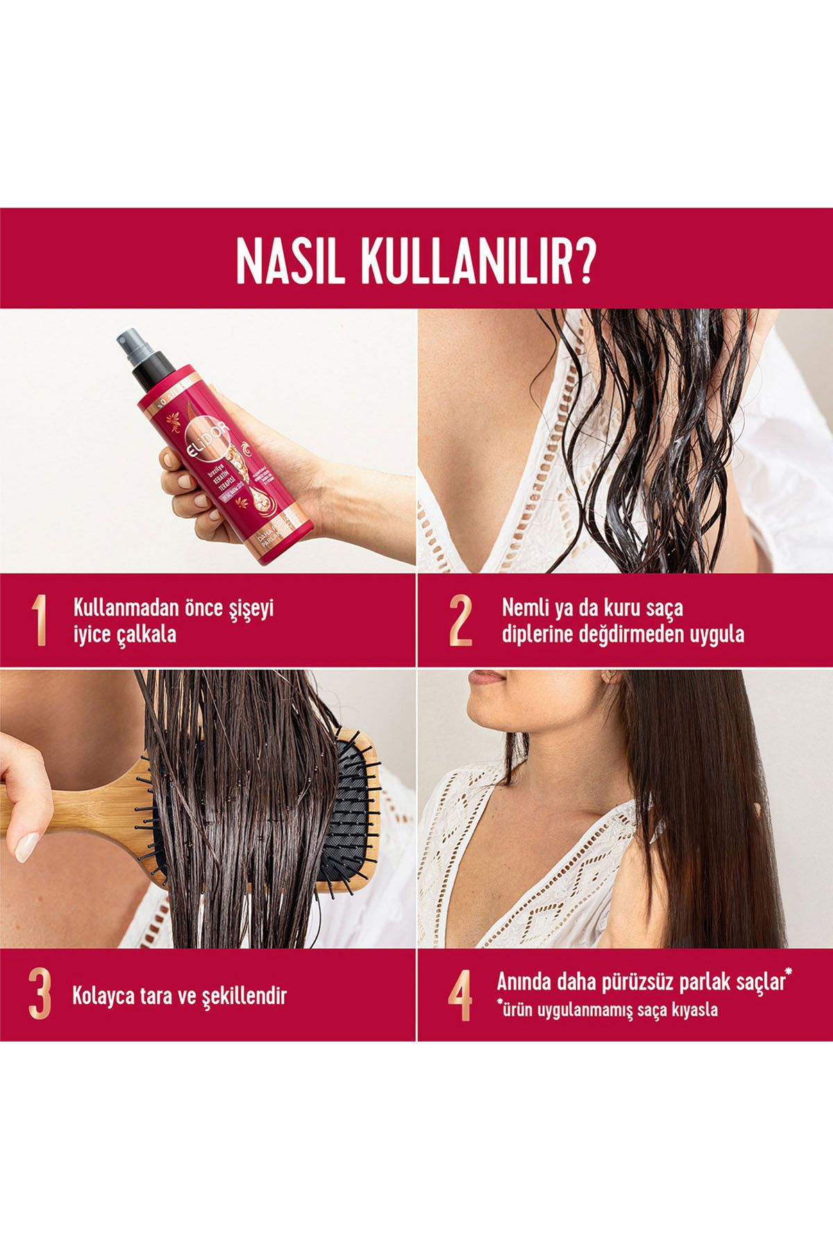 Elidor Sıvı Saç Bakım Sütü Brezilya Keratin Terapisi 200 ml X2-7