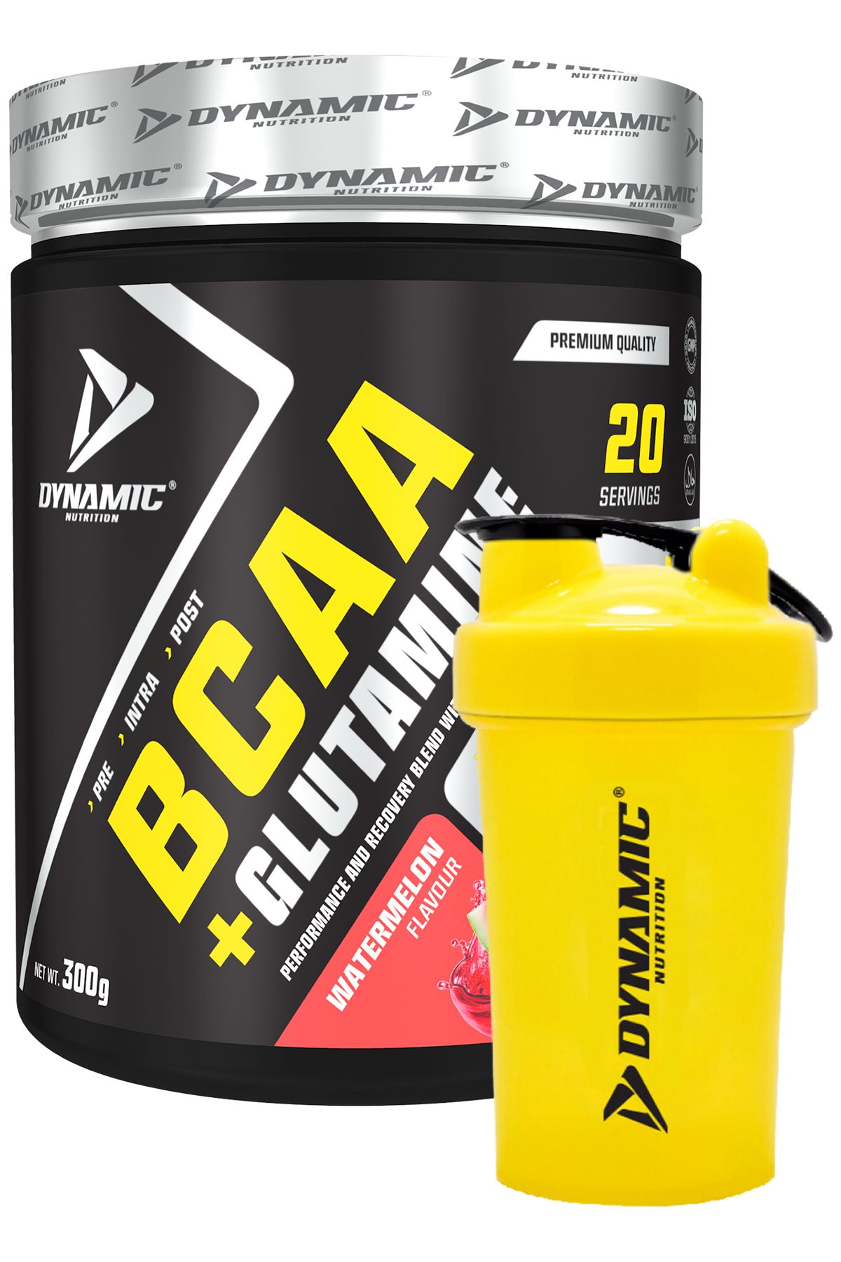 Dynamic Nutrition Dynamic Bcaa + Glutamine 300 G Karpuz Aromalı - 20 Servis - + Shaker Hediye