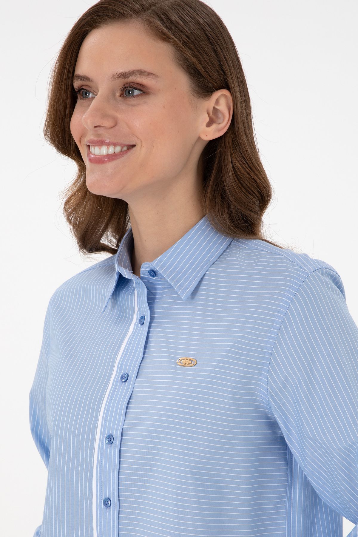 U.S. Polo Assn.-Women's Light Blue Long Sleeve Shirt 50289993 -Vr003 2