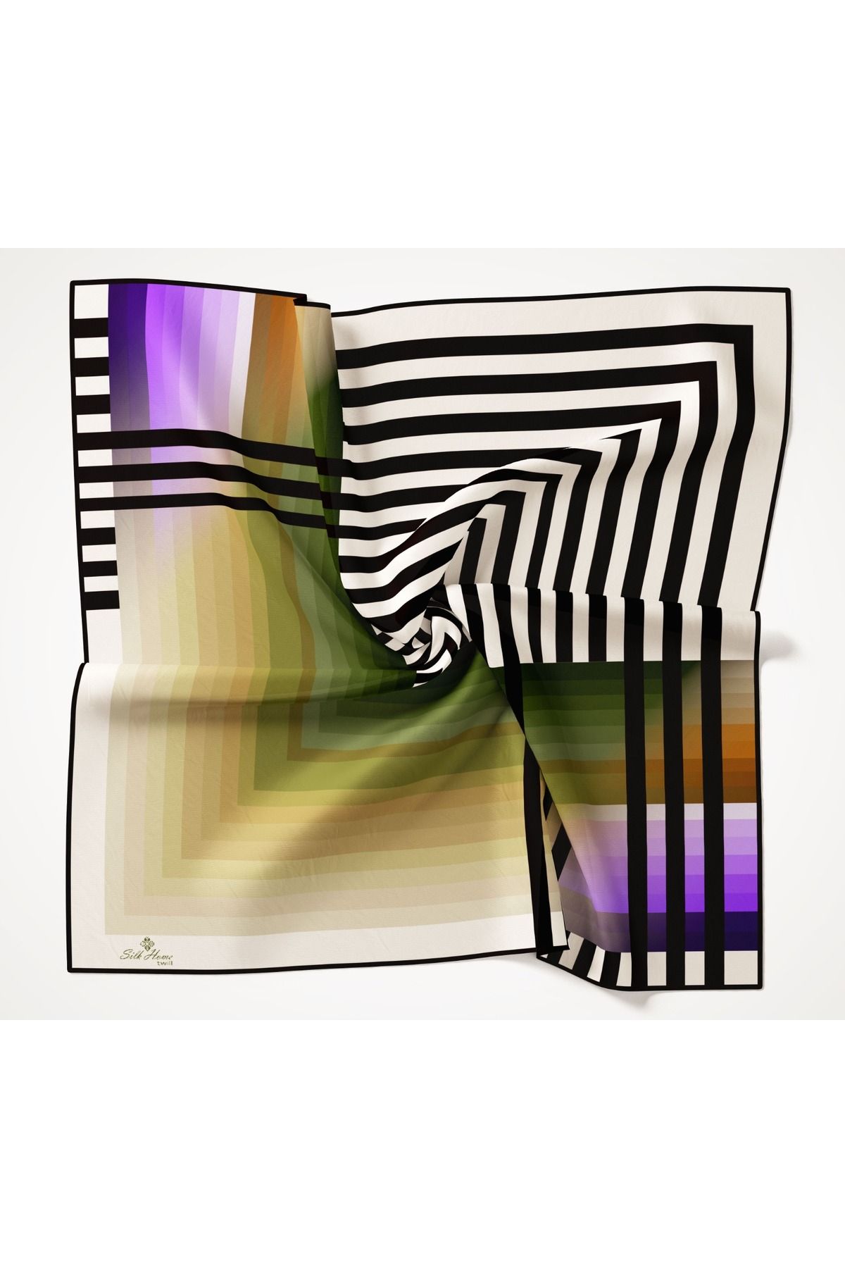 Silk Home-Zebra Pattern Twill Scarf - Transitional Model 3110-02 1
