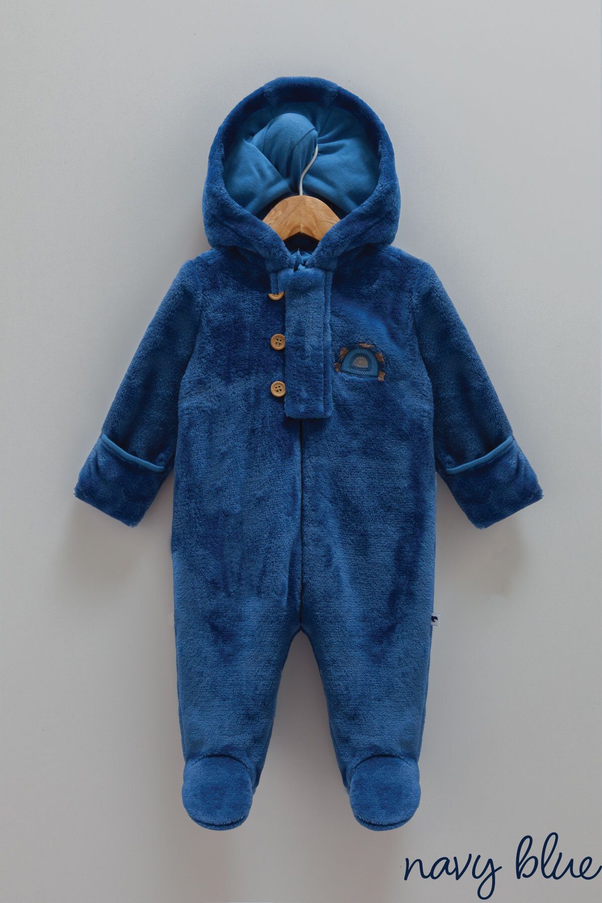 Caramell-Winter Baby Jumpsuit with Booties and Gloves 1