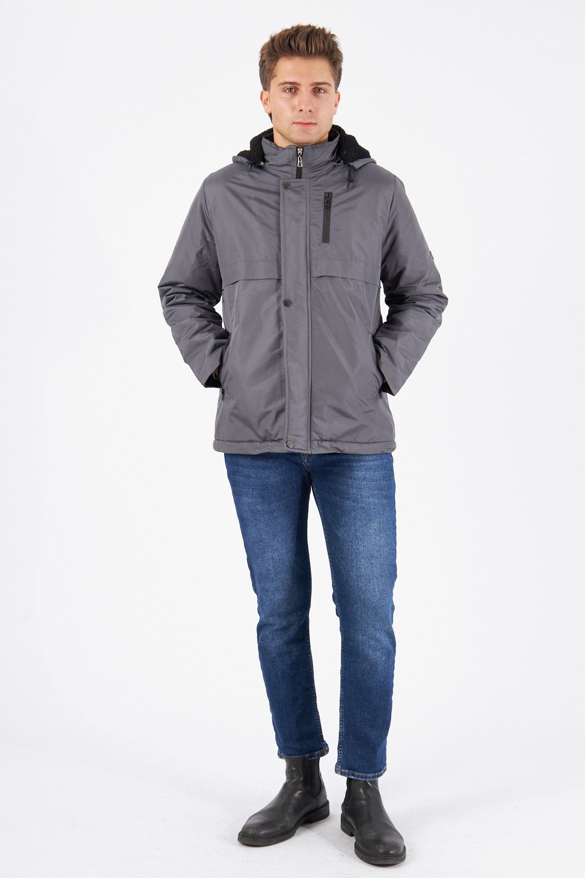 Aypa-Winter Jacket - Gray - Regular fit 1