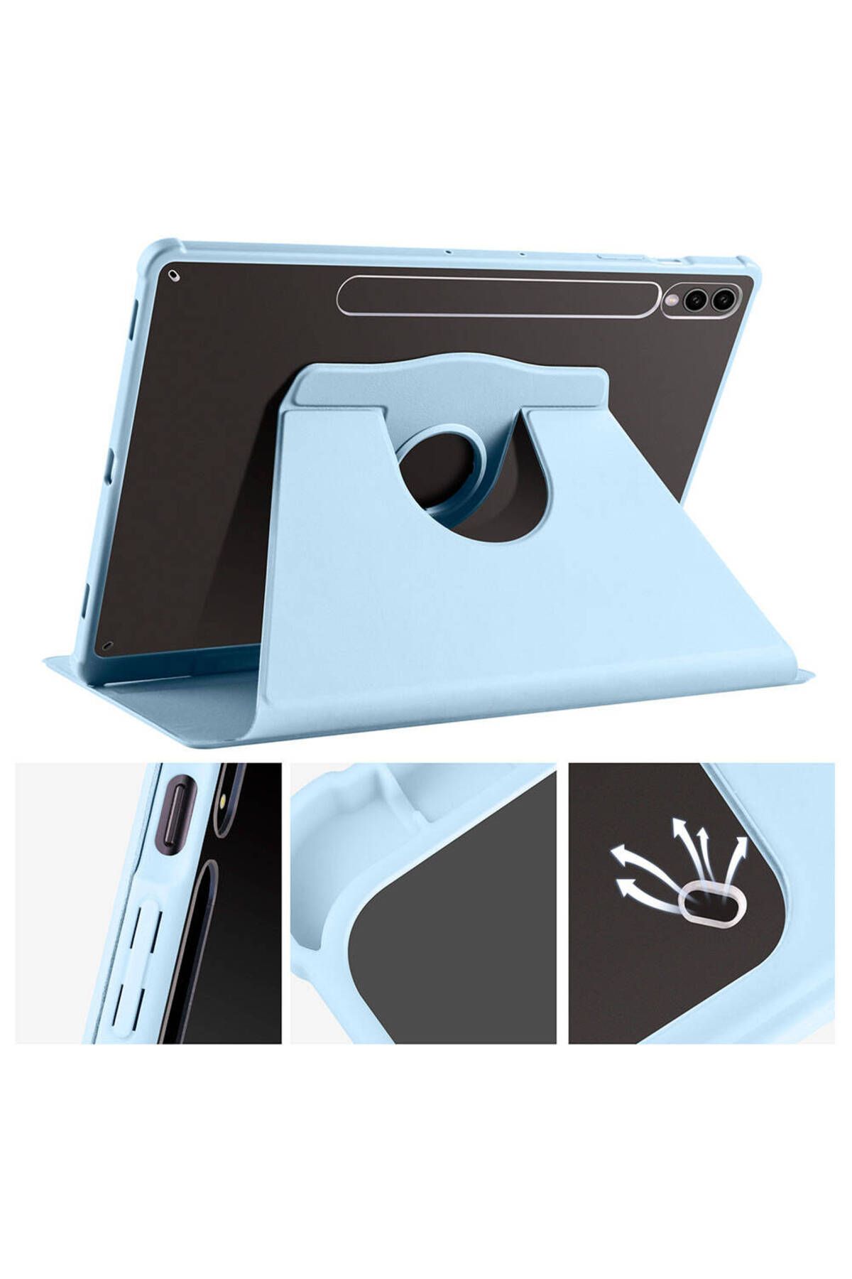 MMPSHOP-Tablet Case with Stand for Samsung Galaxy Tab S9 Plus Sm-X810 Compatible with Pen Compartment Sleep Mode 5