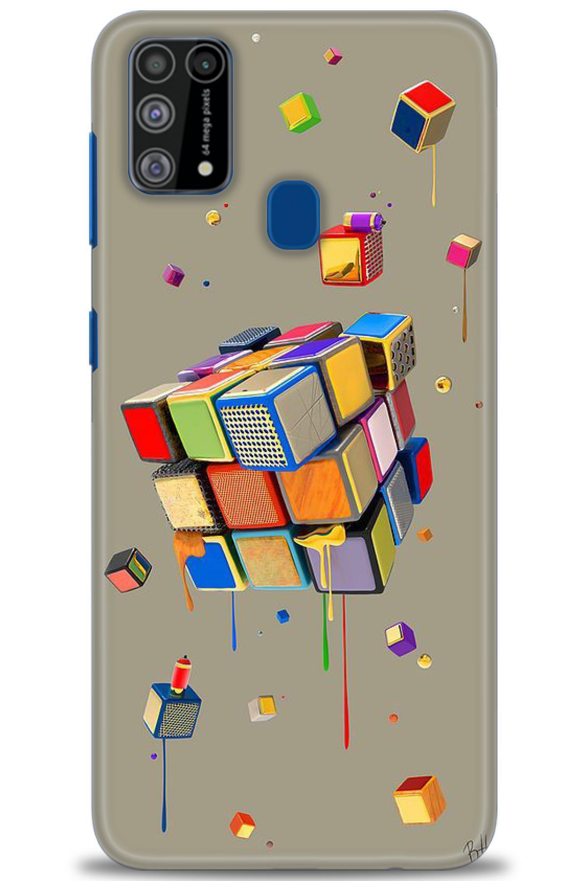 MRCİLETİSİM-Samsung Galaxy M31 Case Hd Printed Case - Intelligence Cube 1