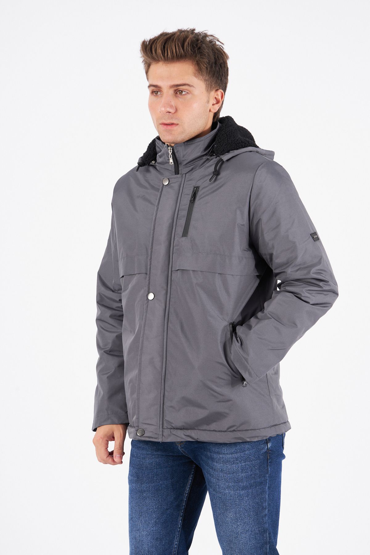 Aypa-Winter Jacket - Gray - Regular fit 5