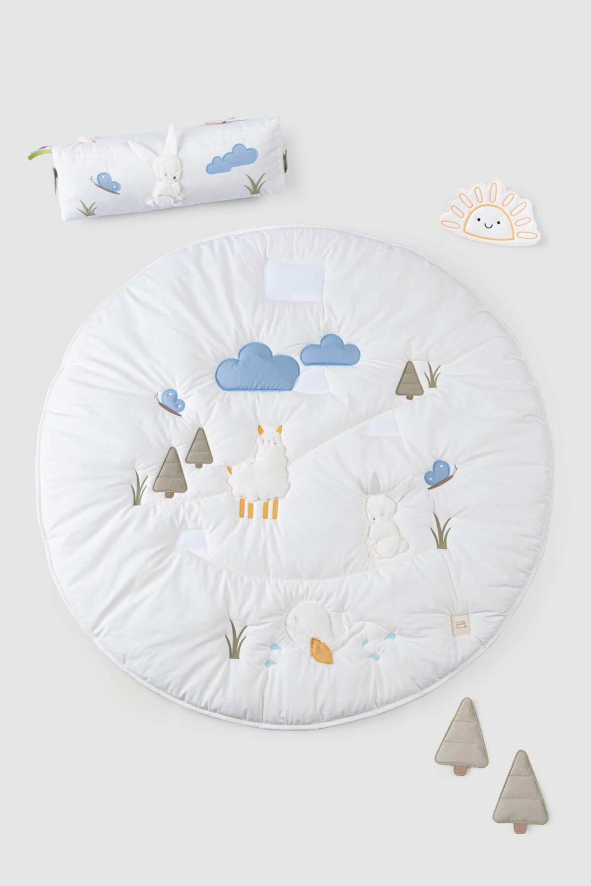 Little Gusto Kaydırmaz Tabanlı Yastıklı Yuvarlak Oyun Minderi Seti Forest 115 cm fotoğrafı 3 (önizleme)