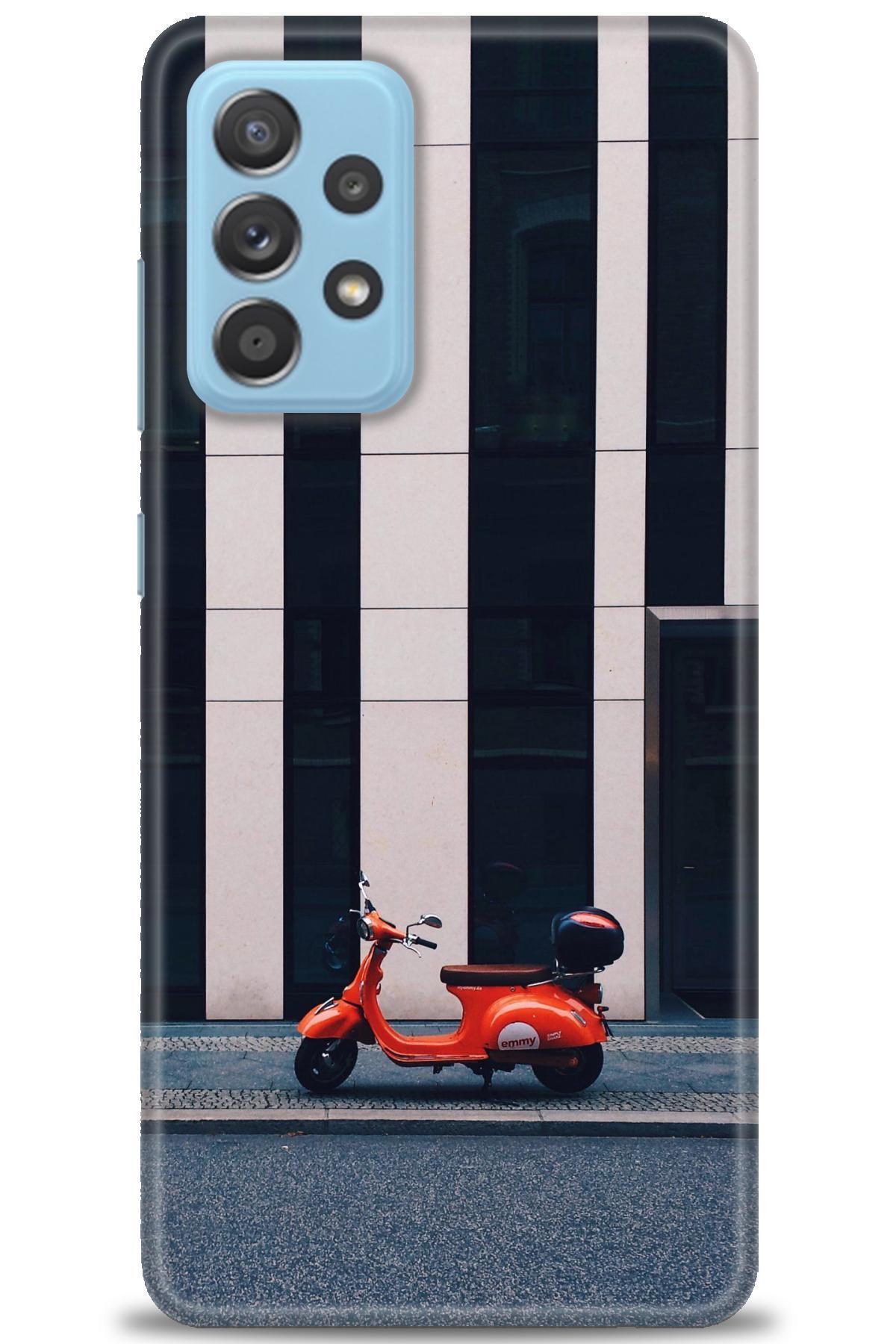 MRCİLETİSİM-Samsung Galaxy A72 Case Hd Printed Case - Red Engine 1