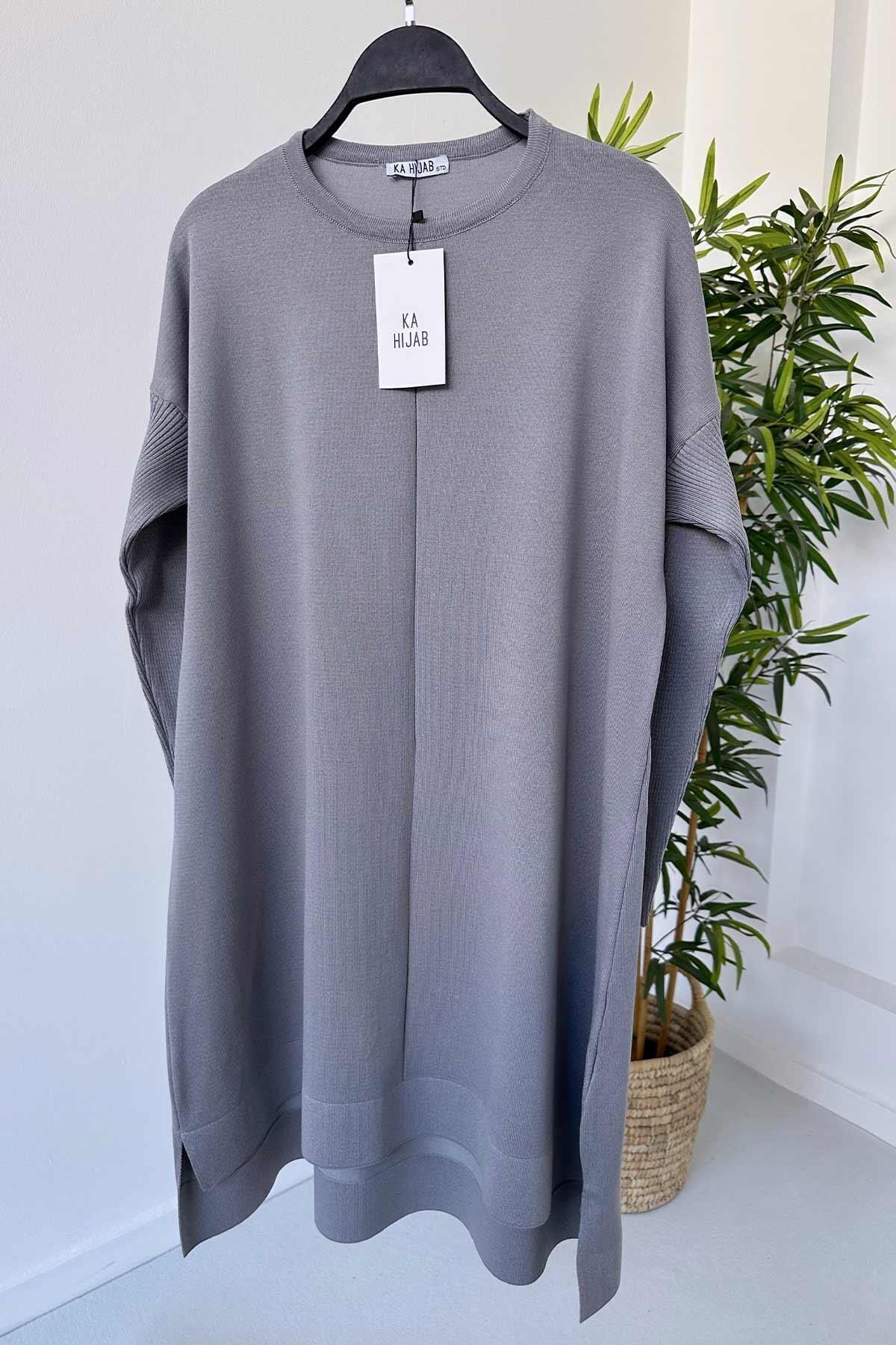 Ka Hijab-Gray Mira Mercerized Tunic 5