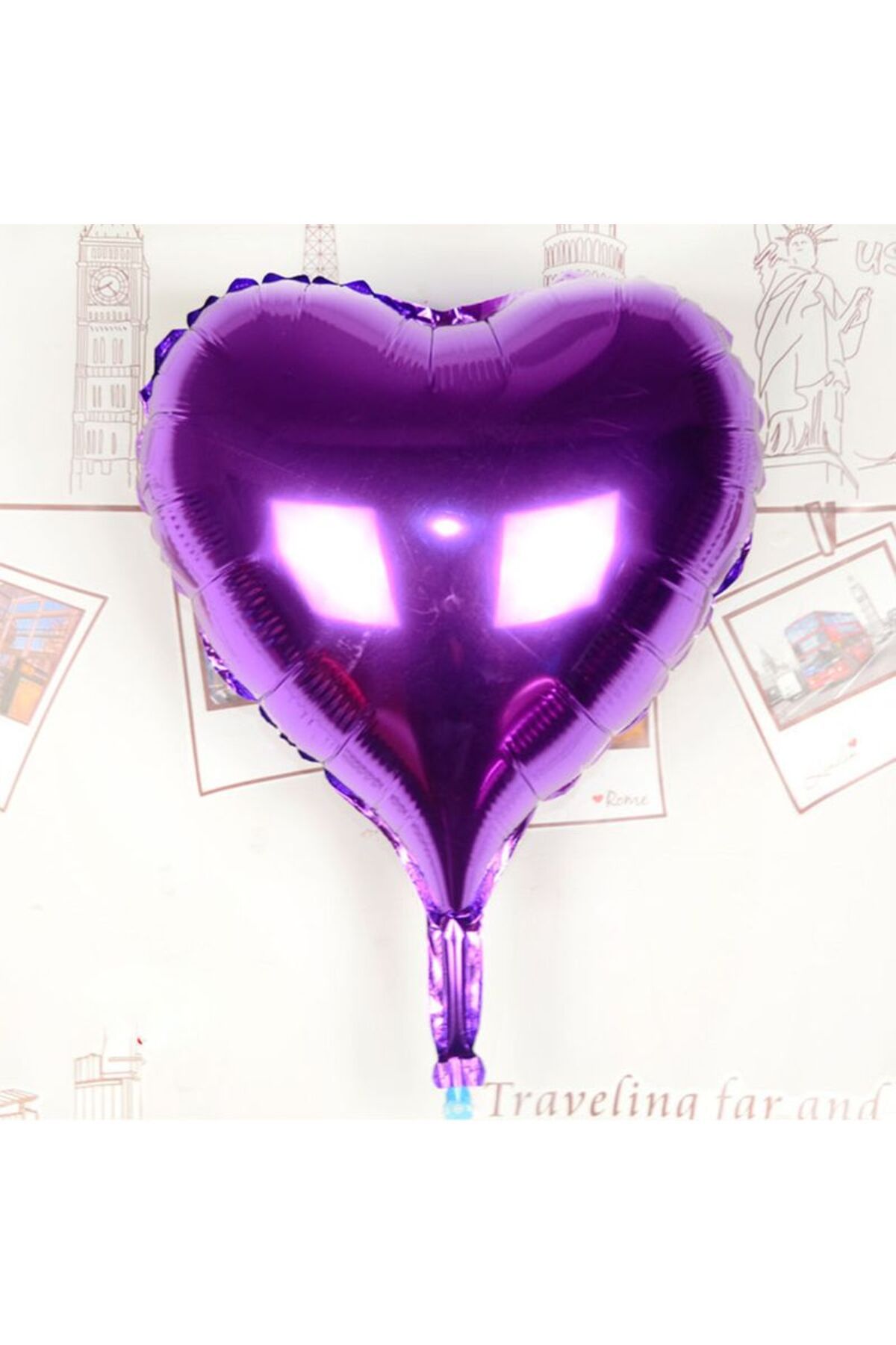 Havenmart-Purple Foil Balloon - Heart Flying, 80 Cm 32 Inch 1