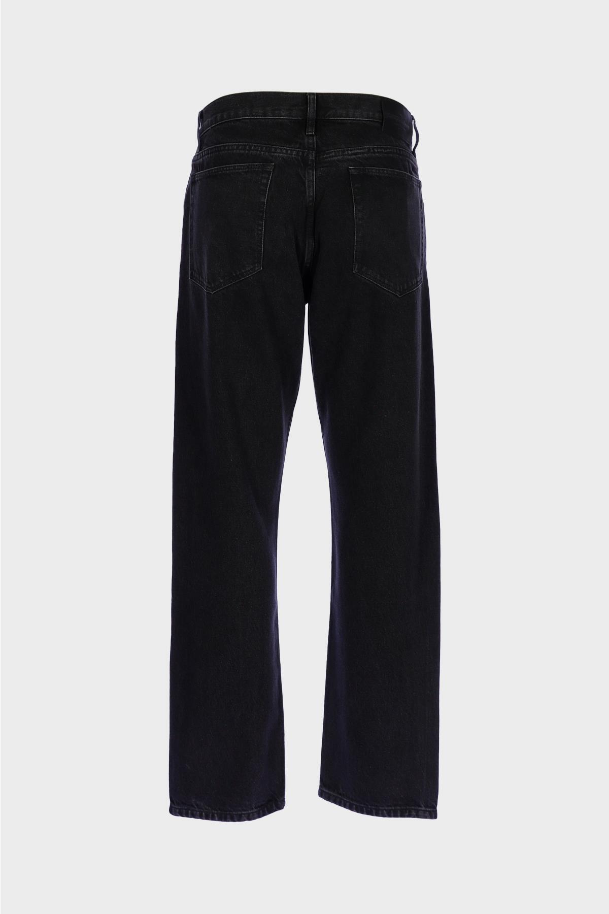 CROSS JEANS-Men's Anthracite Loose Fit Placket Buttoned Regular Waist Jean Pants E 4409-005 2