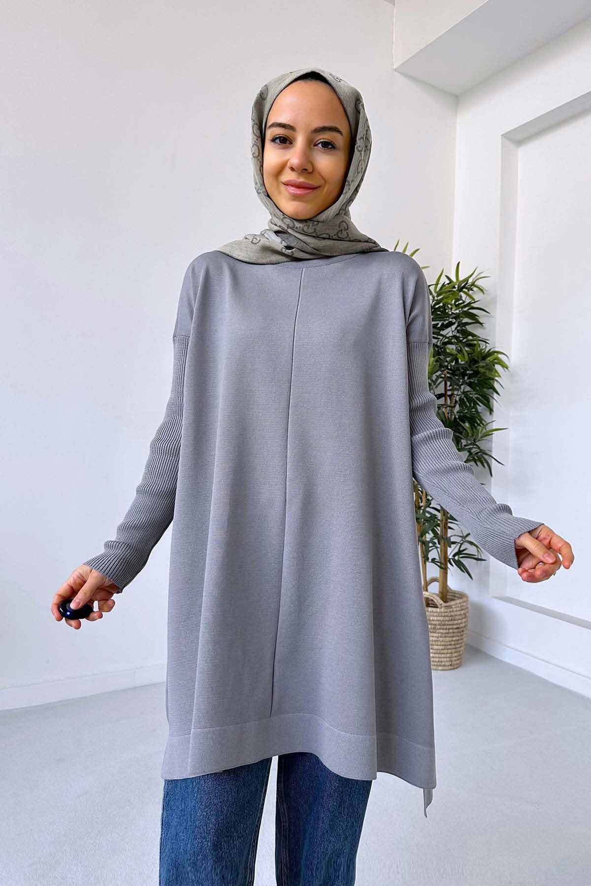 Ka Hijab-Gray Mira Mercerized Tunic 3