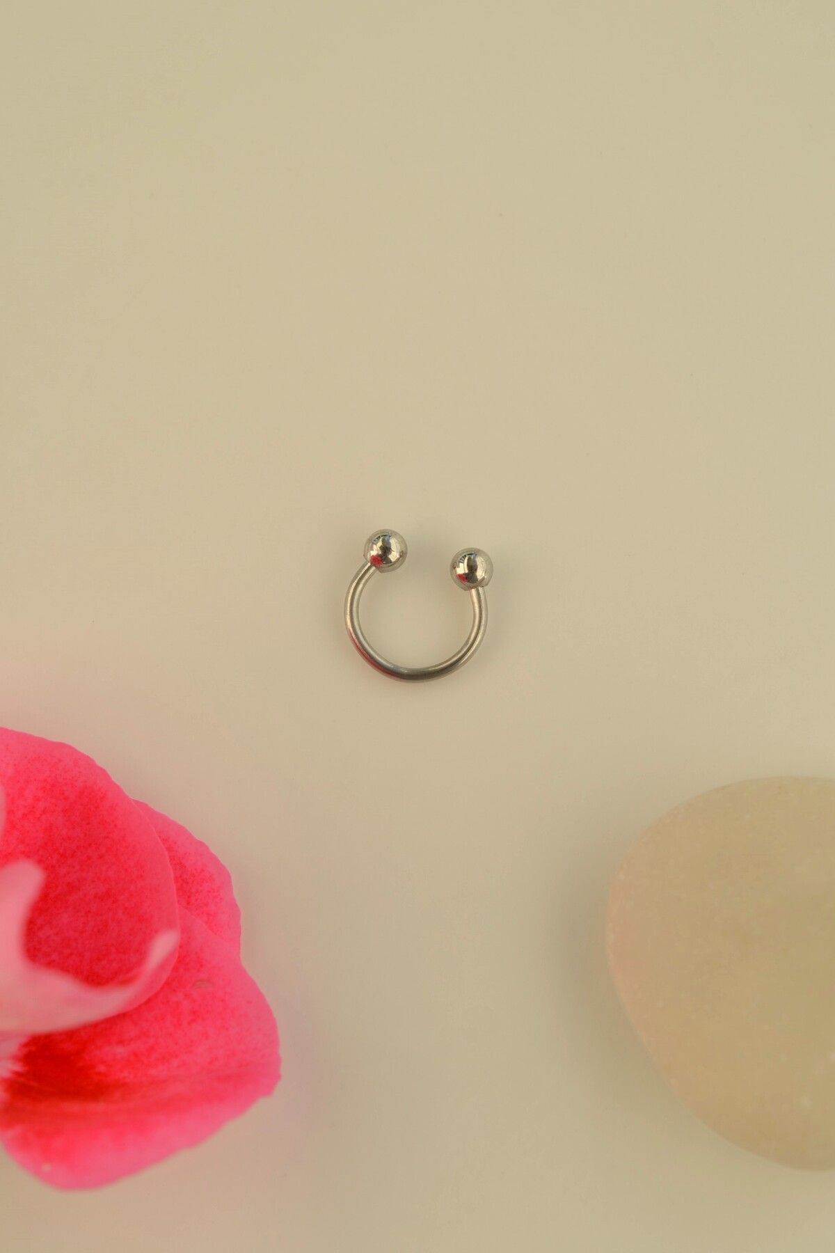 Mu Minamu-Two End Bulk Steel Piercing Smiley Piercing 2