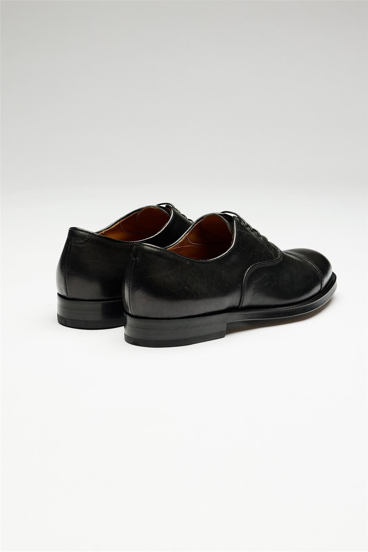 Doucals-Black Laced Classic Leather Shoes 6